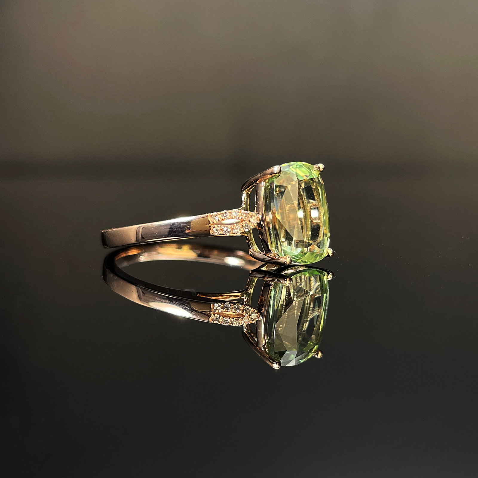 14k Gold 2.48 Ctw Natural Tourmaline & Diamond Ring - 3