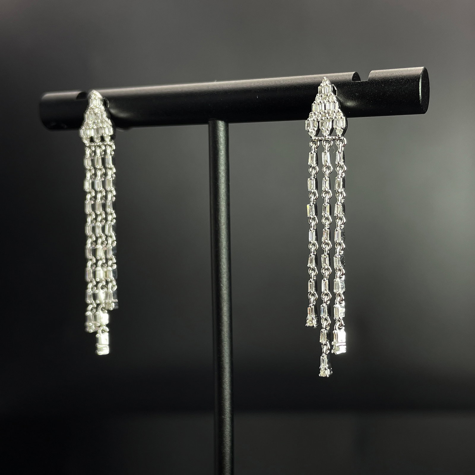 14k Gold 0.62 Ct Natural H Diamond Earrings - 3