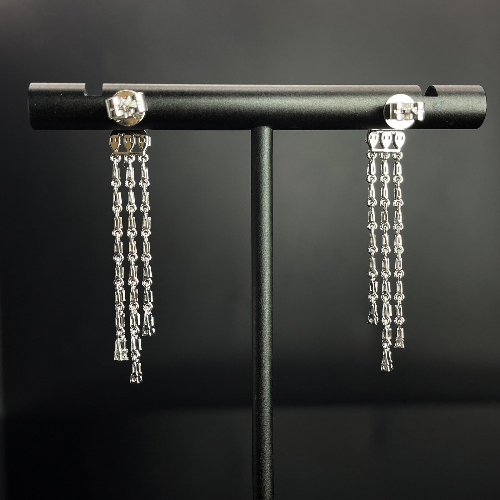 14k Gold 0.62 Ct Natural H Diamond Earrings - 4