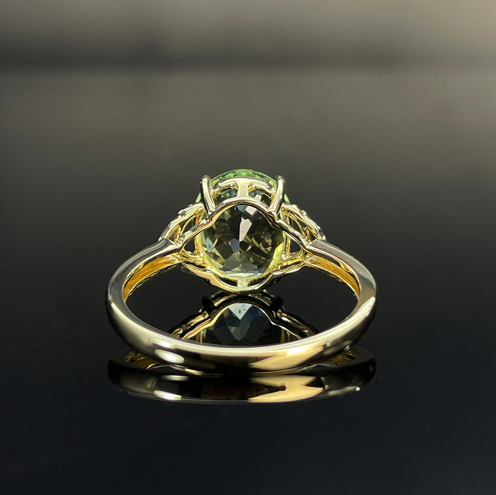 14k Gold 4.10 Ctw Natural Tourmaline & Diamond Ring - 4
