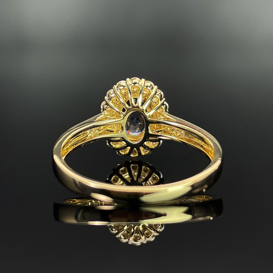14k Gold 1.59 Ctw Natural Sapphire & Diamond Ring - 4