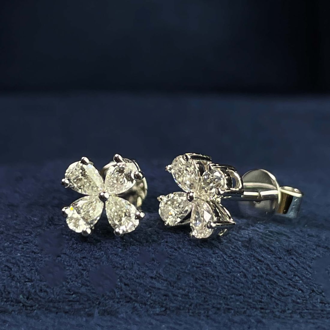 14k Gold 0.54 Ct Natural H Diamond Earrings - 3