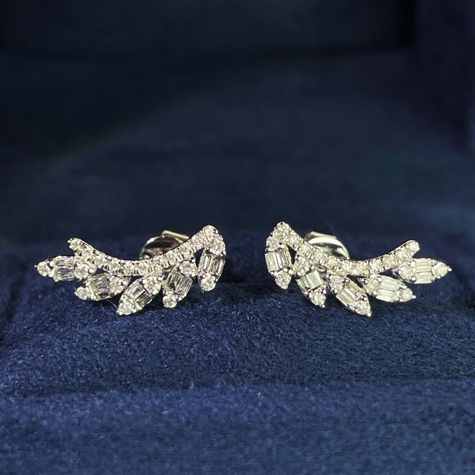 14k Gold 0.38 Ct Natural H Diamond Earrings - 3