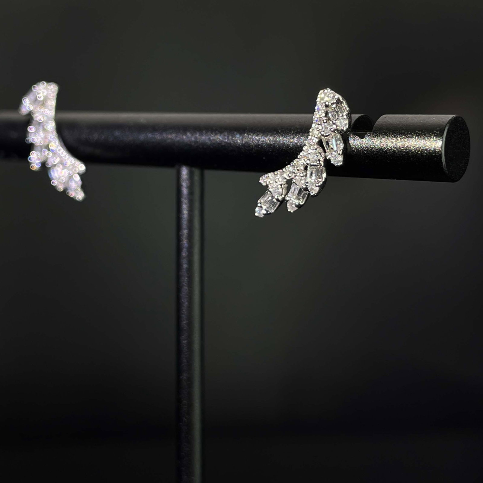 14k Gold 0.38 Ct Natural H Diamond Earrings - 6