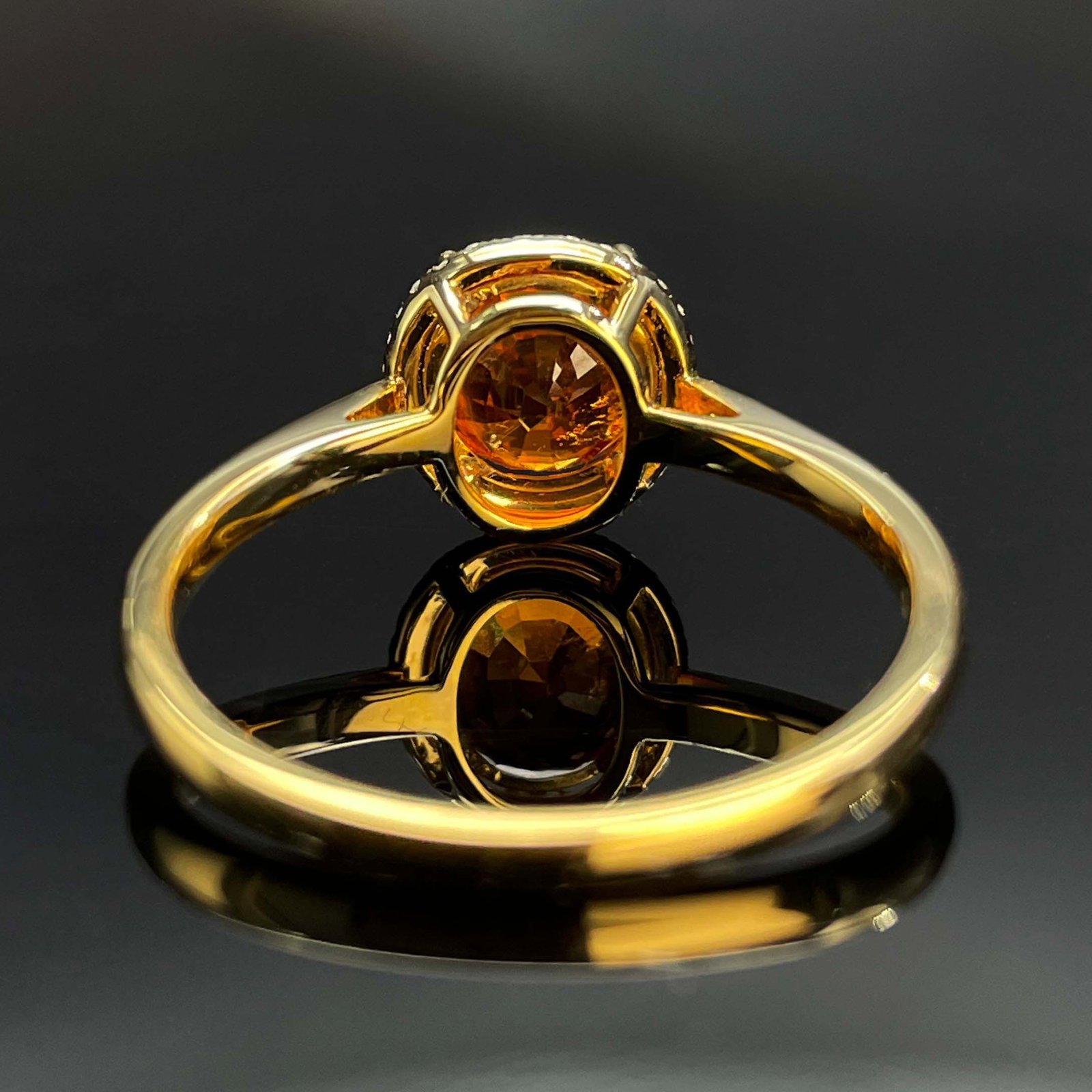 14k Gold 2.08 Ctw Natural Spessartine & Diamond Ring - 4