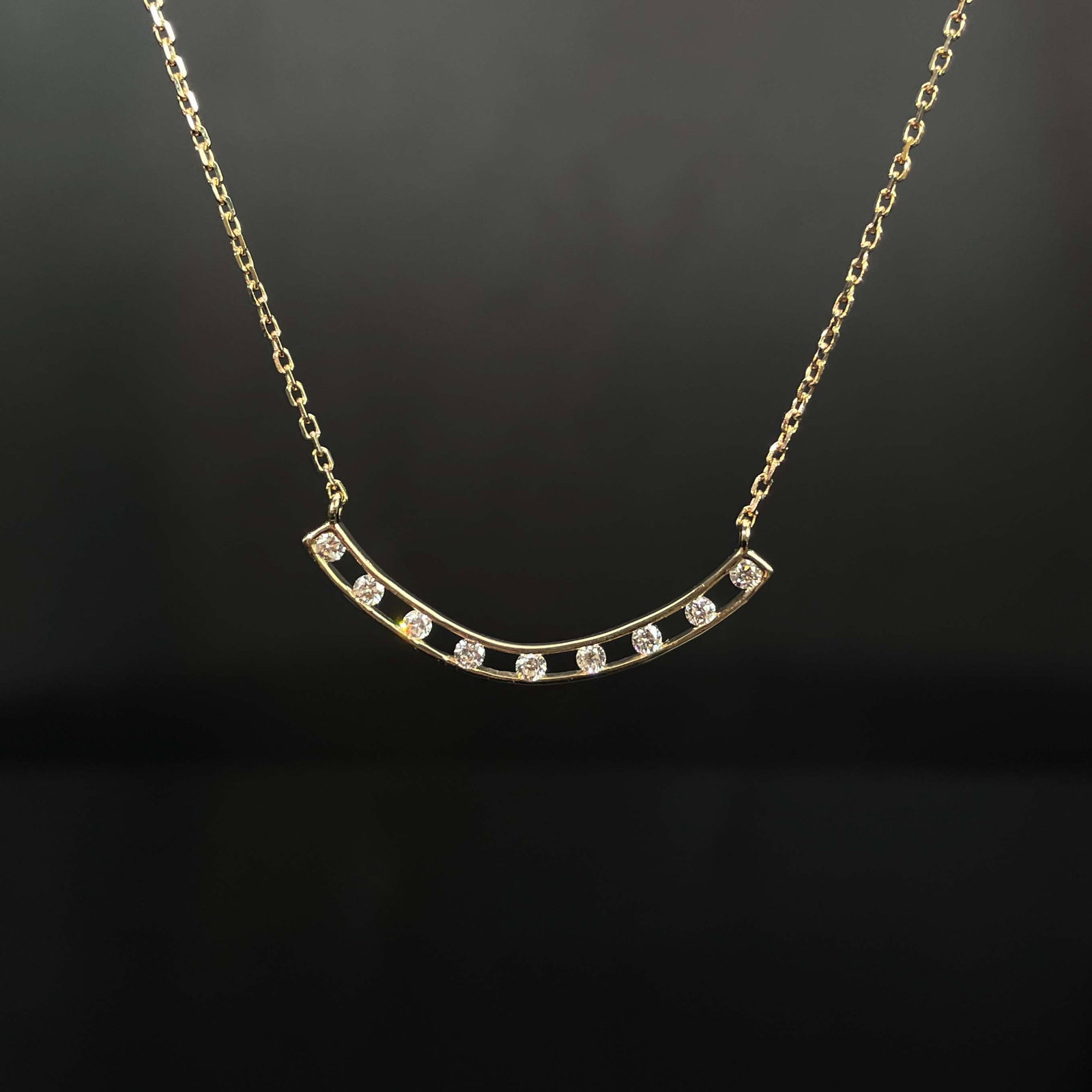 14k Gold 0.21 Ct Natural H Diamond Necklace - 3