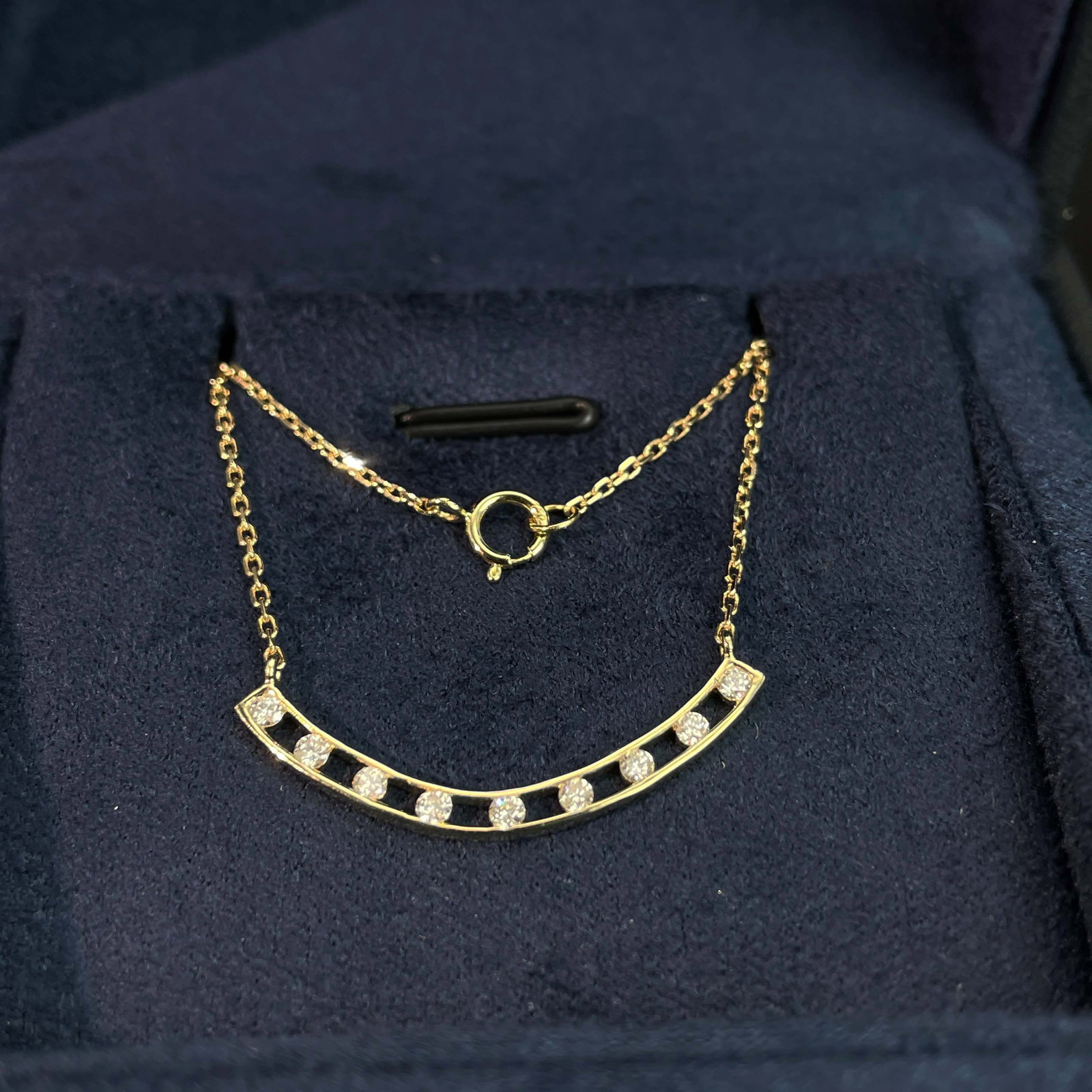 14k Gold 0.21 Ct Natural H Diamond Necklace - 7