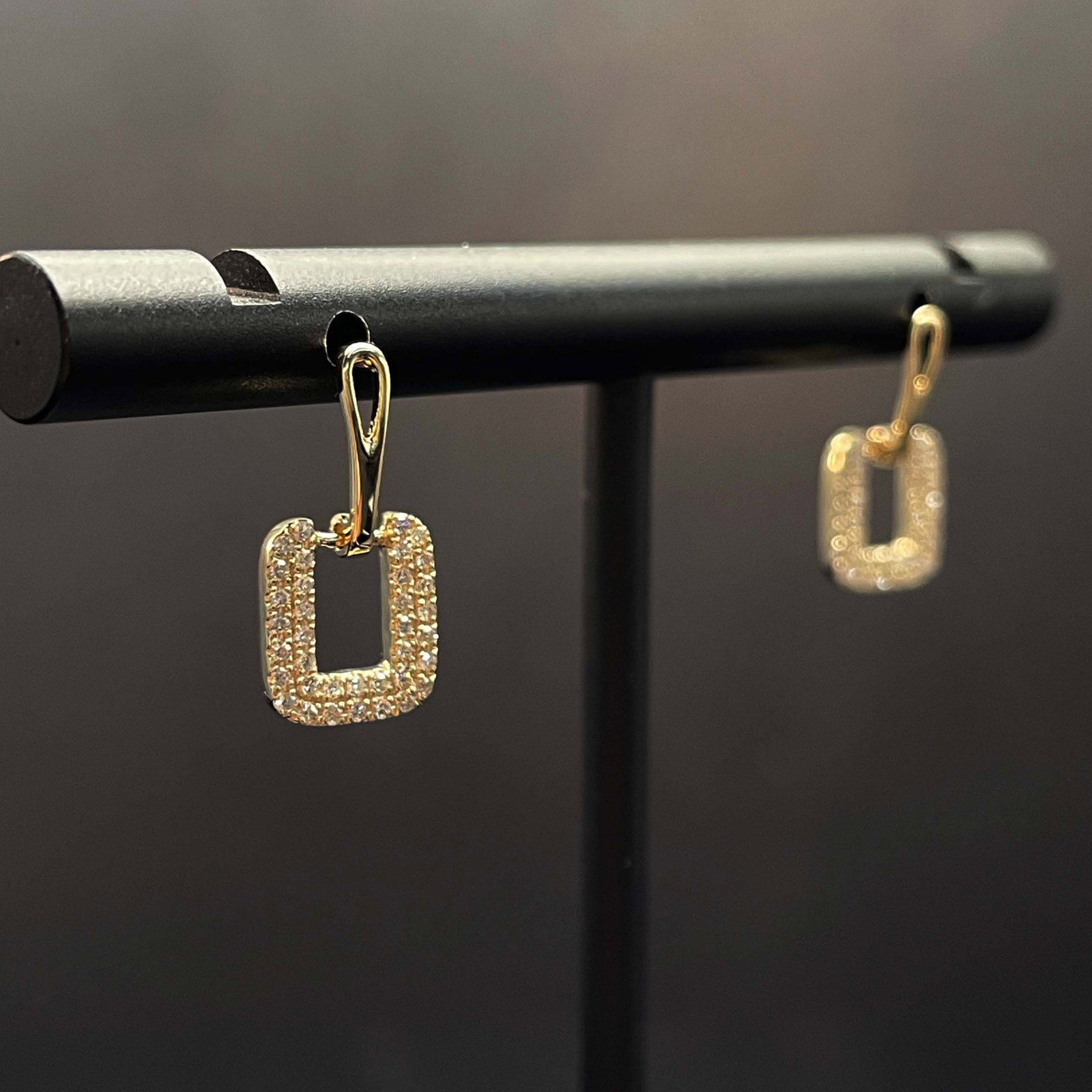 14k Gold 0.24 Ct Natural H Diamond Earrings - 4