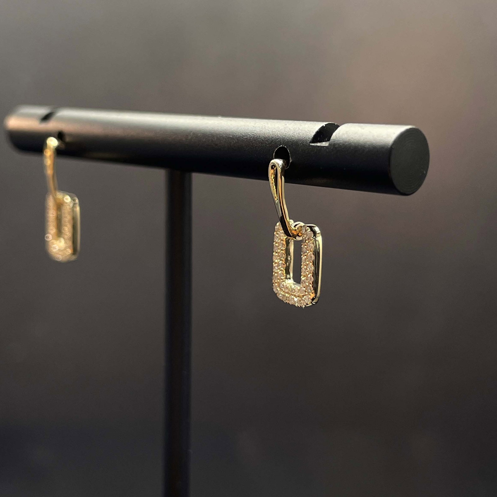 14k Gold 0.24 Ct Natural H Diamond Earrings - 5