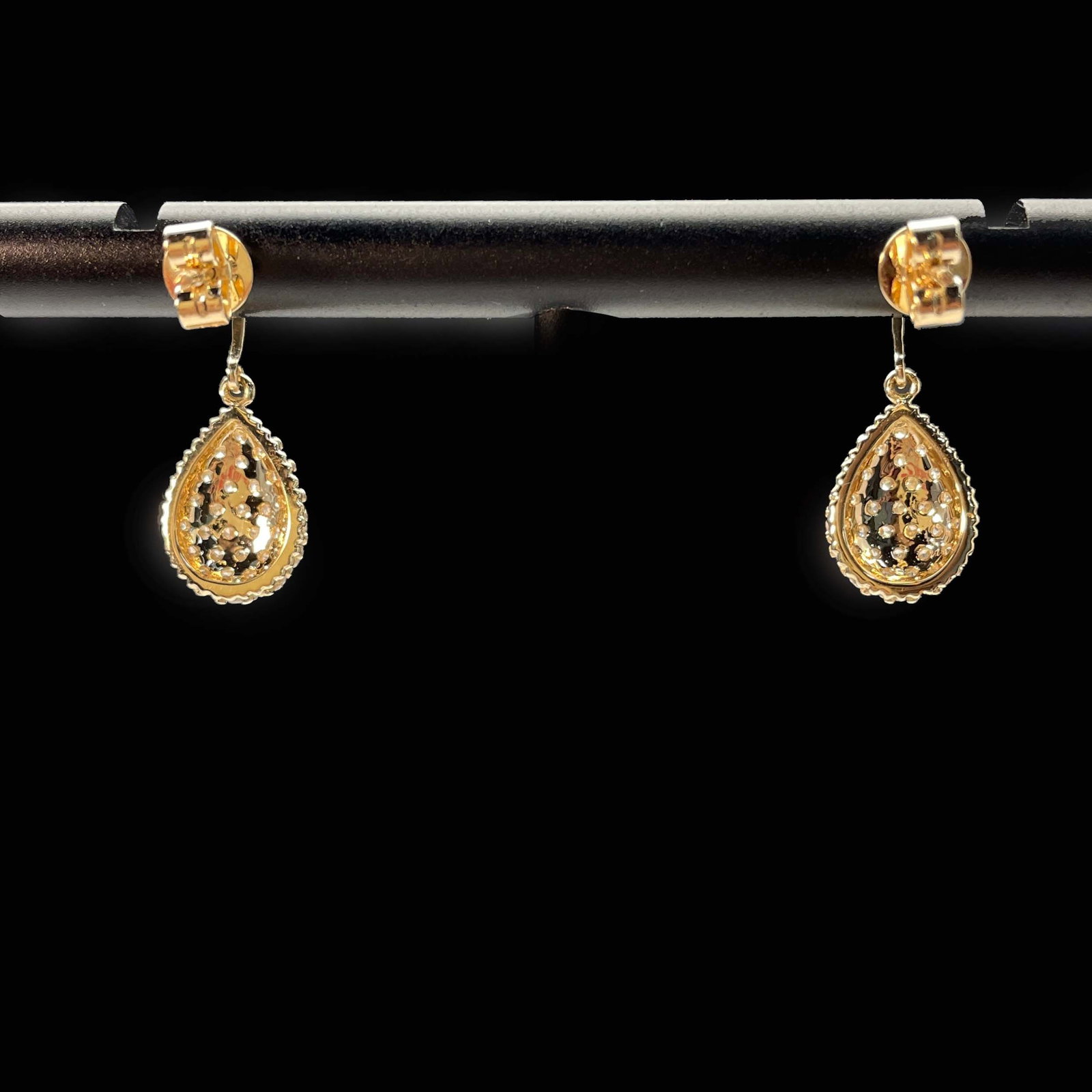 14k Gold 0.92 Ct Natural H Diamond Earrings - 4