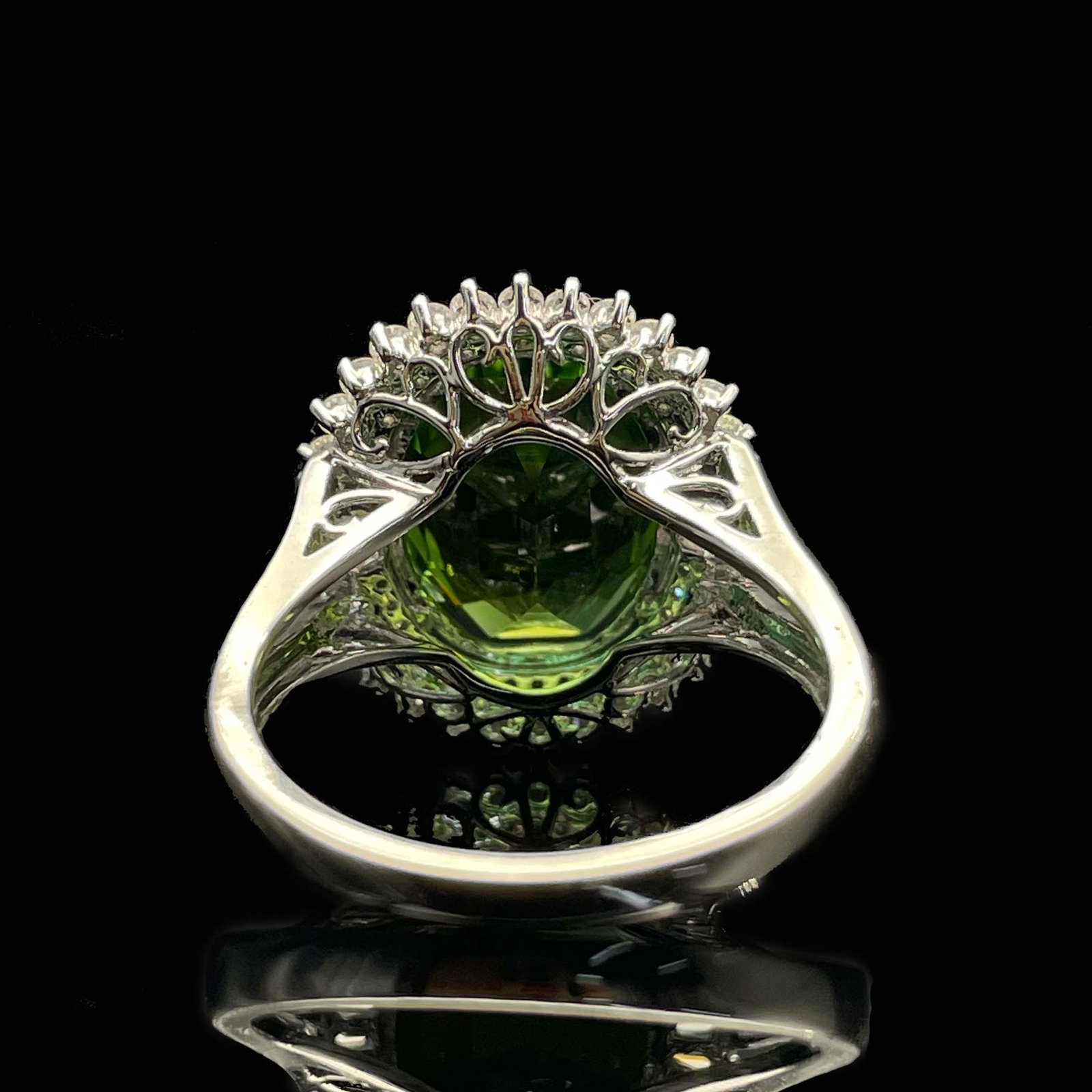 14k Gold 6.31 Ctw Natural Tourmaline & Diamond Ring - 4