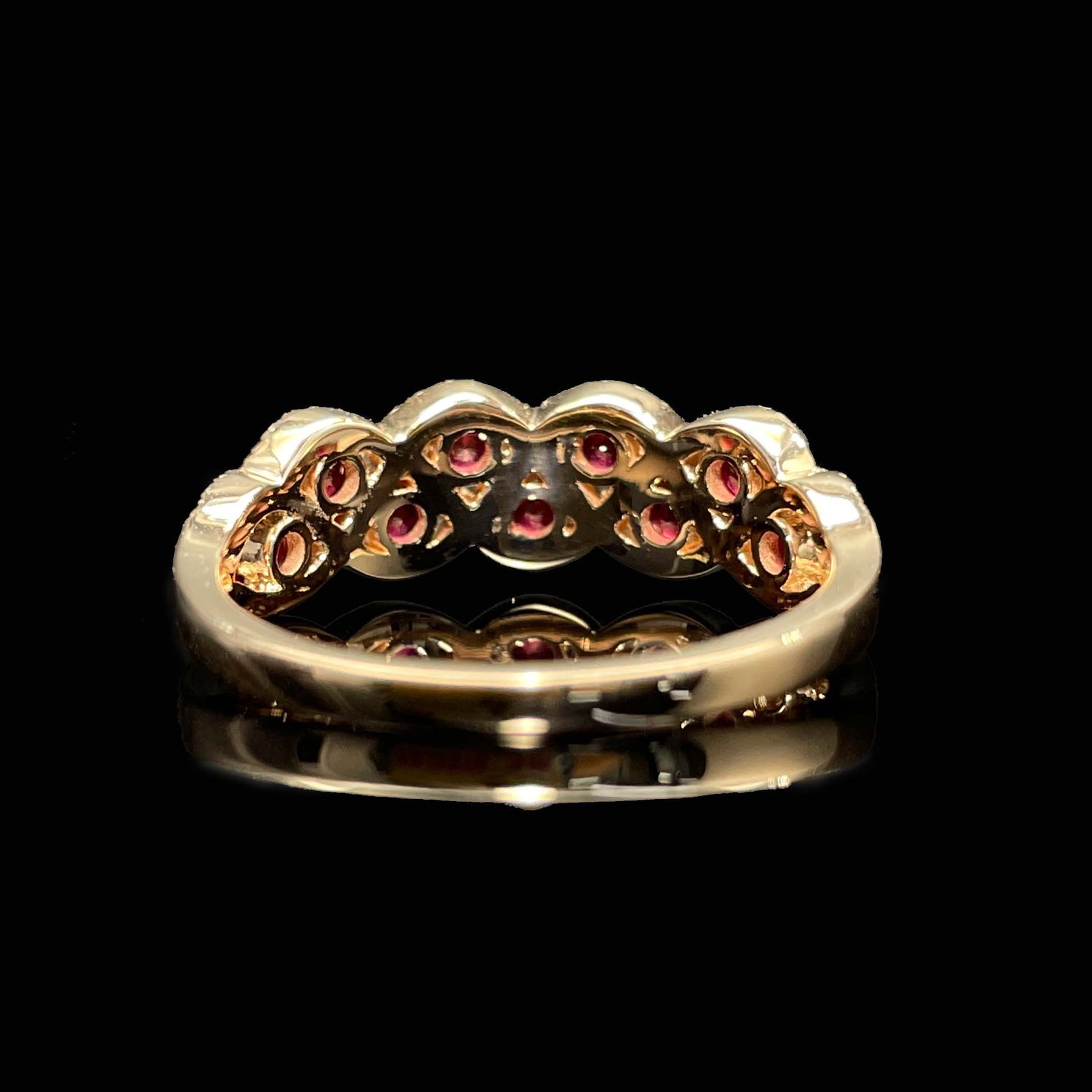 14k Gold 0.76 Ctw Natural Ruby & Diamond Ring - 4