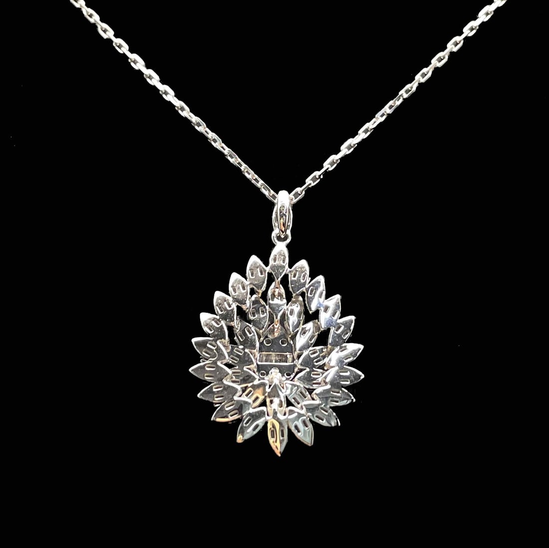 14k Gold 0.77 Ct Natural H Diamond Necklace - 4