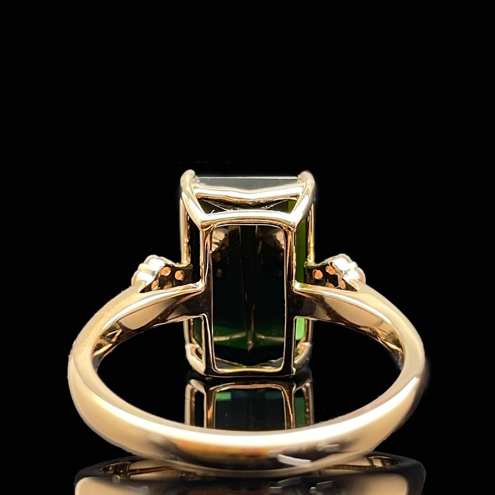 14k Gold 6.14 Ctw Natural Tourmaline & Diamond Ring - 4