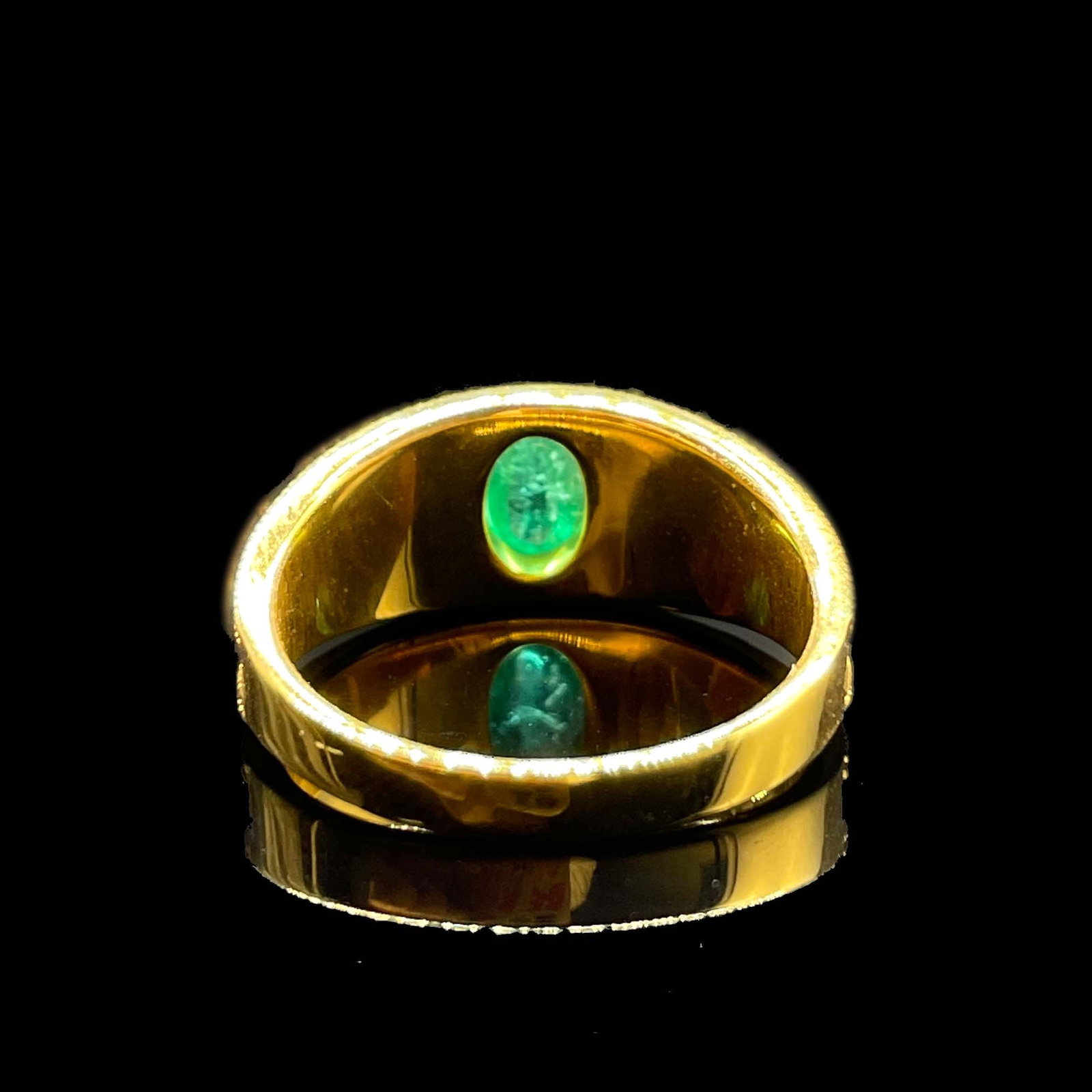 14k Gold 0.68 Ctw Natural Emerald & Sapphire Ring - 4