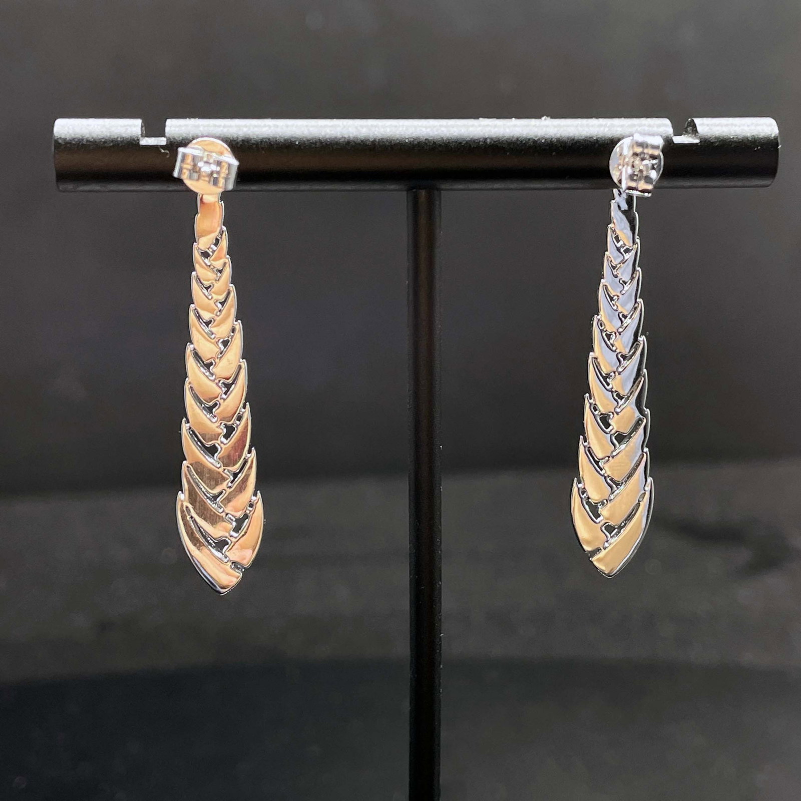 14k Gold 0.7 Ct Natural H Diamond Earrings - 4