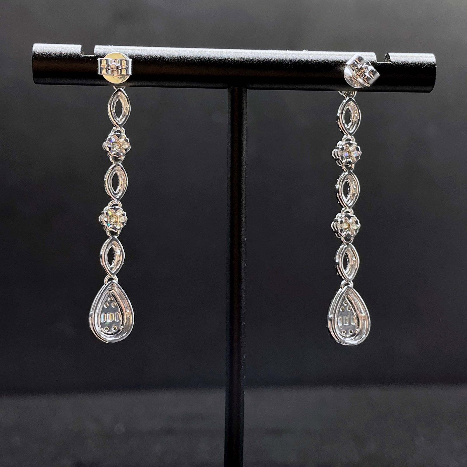 14k Gold 1.02 Ct Natural H Diamond Earrings - 3