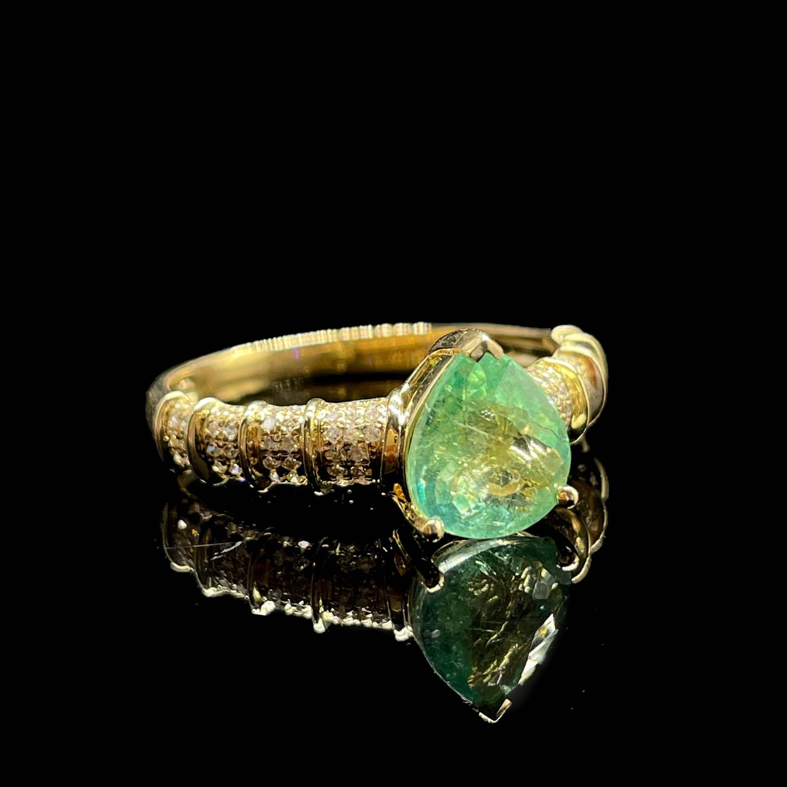14k Gold 1.38 Ct Natural Paraiba Tourmaline Ring - 2