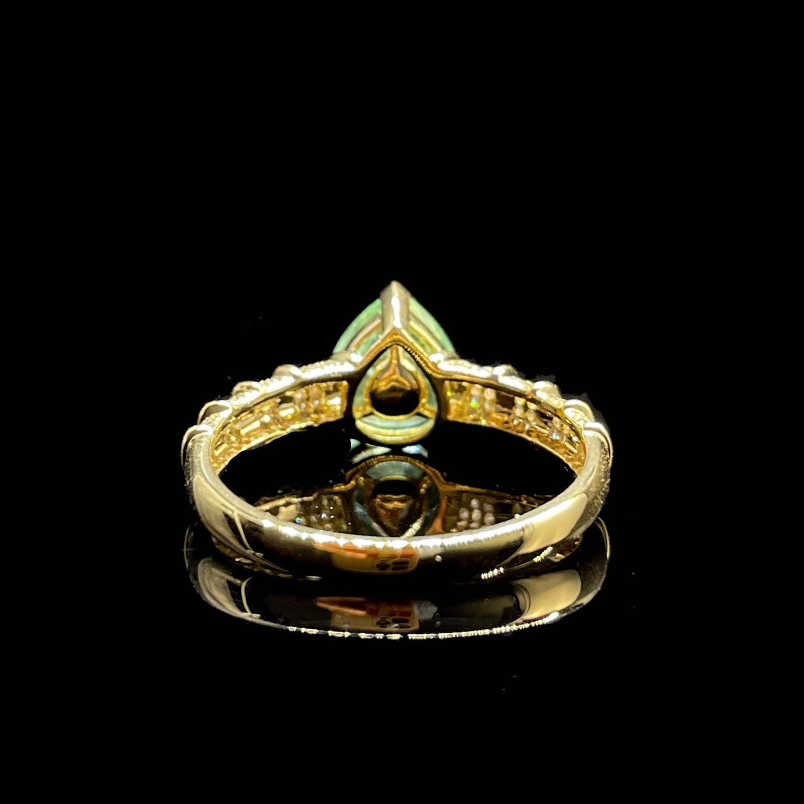 14k Gold 1.38 Ct Natural Paraiba Tourmaline Ring - 4