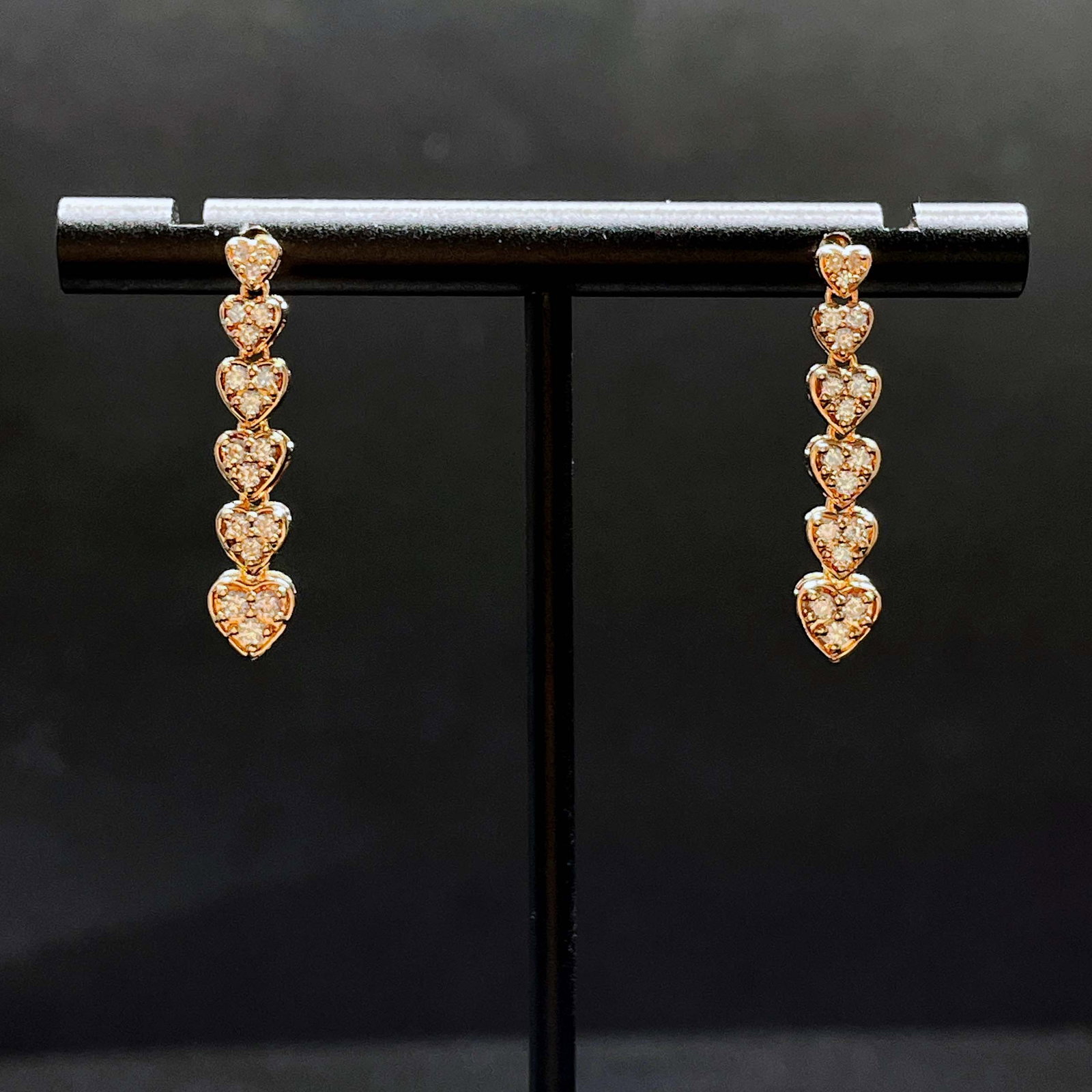 14k Gold 0.5 Ct Natural H Diamond Earrings - 2