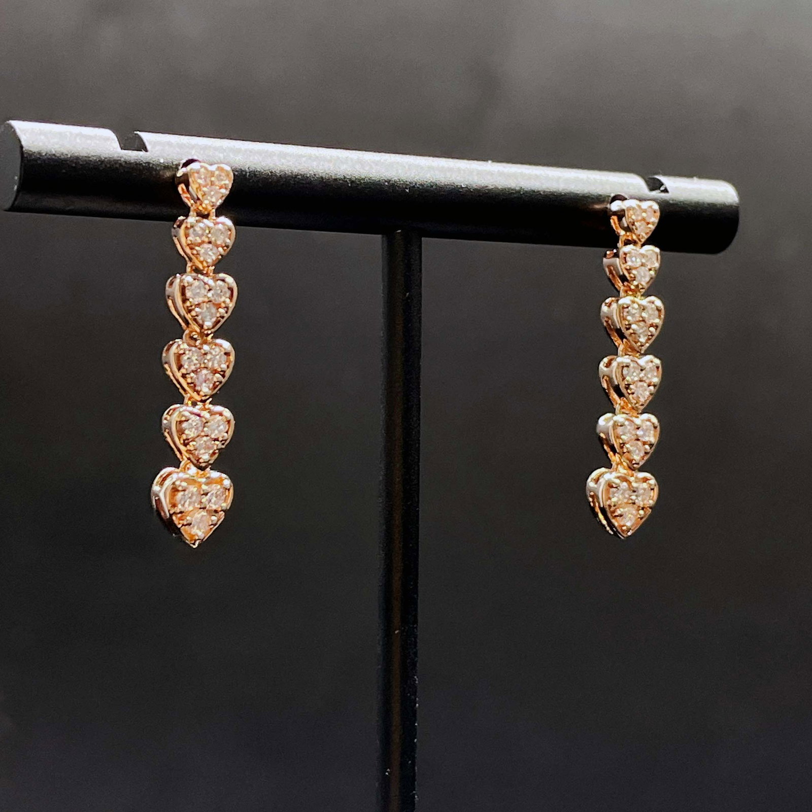 14k Gold 0.5 Ct Natural H Diamond Earrings - 5