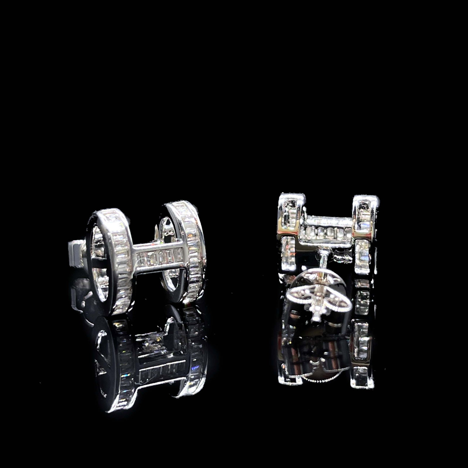 14k Gold 0.24 Ct Natural H Diamond Earrings - 3