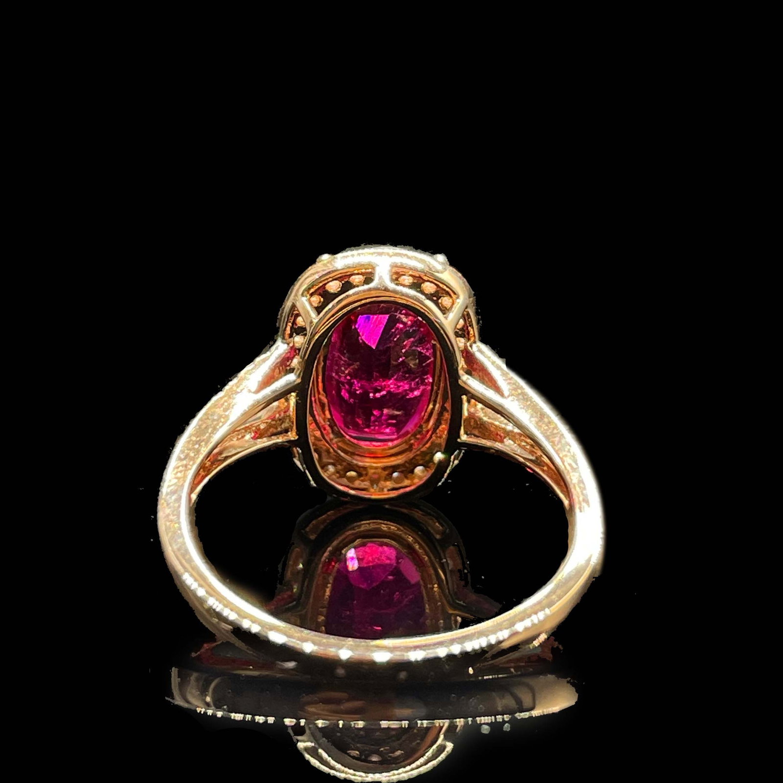 14k Gold 3.12 Ctw Natural Tourmaline & Diamond Ring - 4