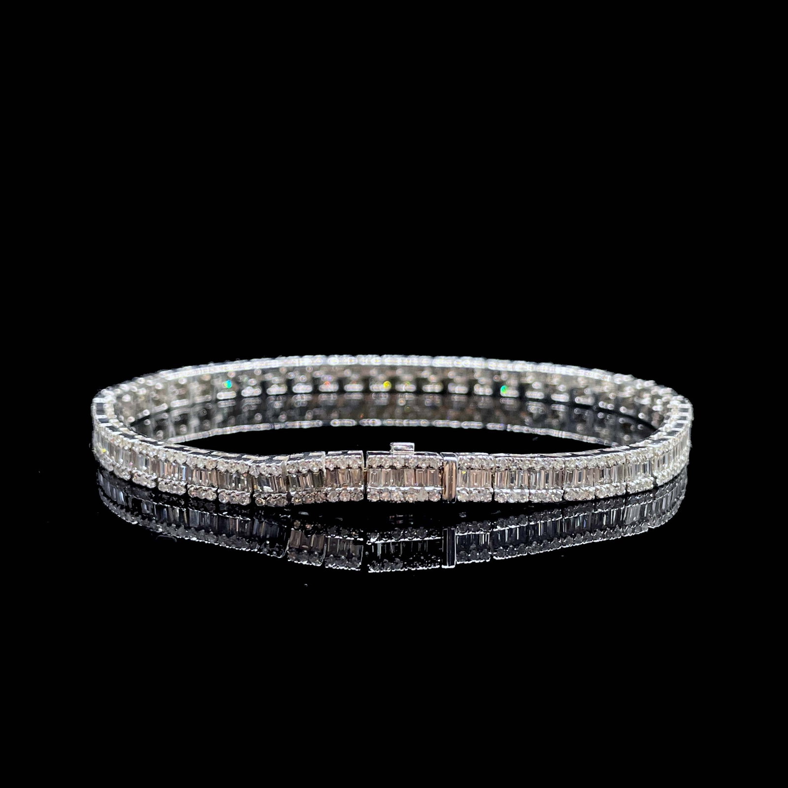 14k Gold 3.67 Ct Natural H Diamond Bracelet - 3