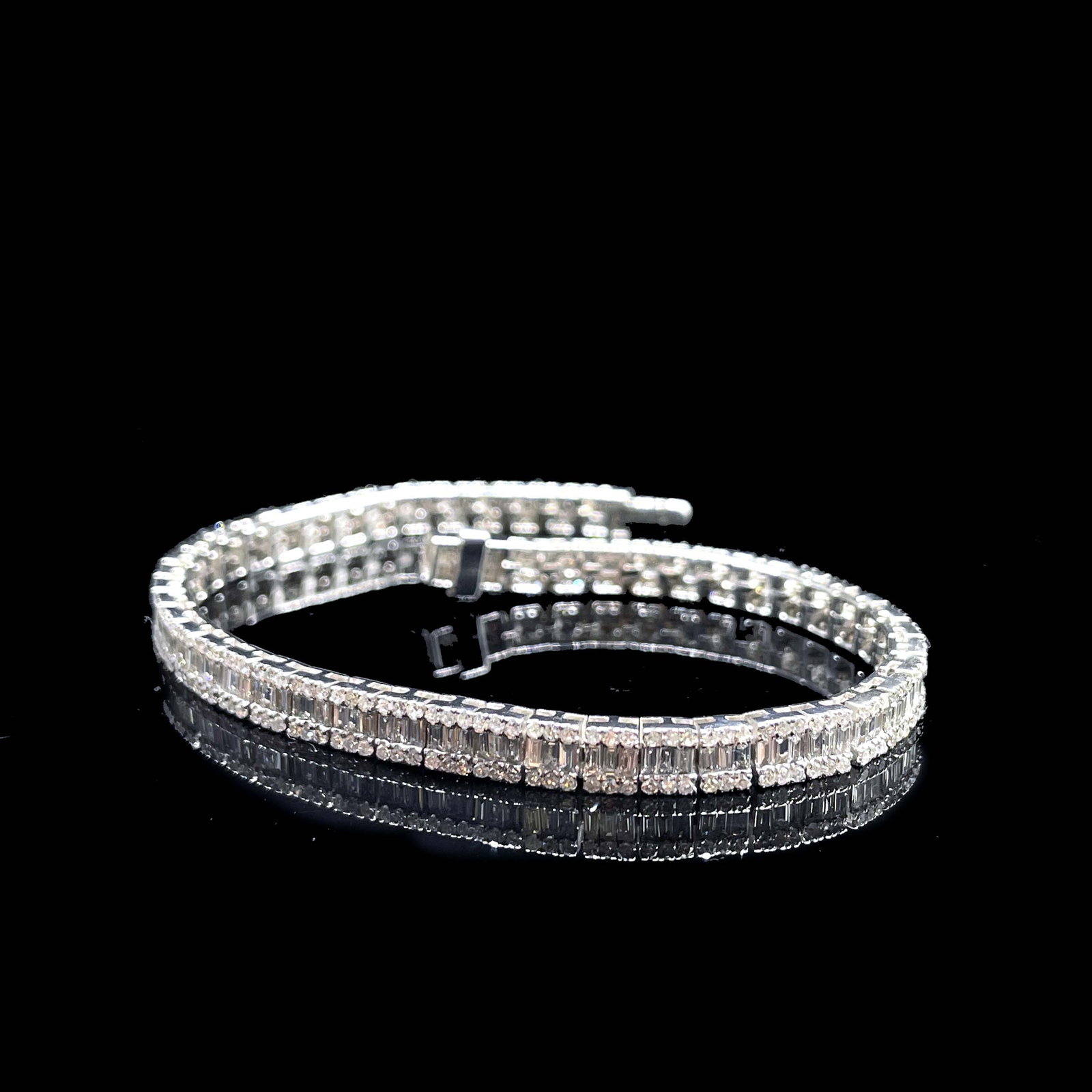 14k Gold 3.67 Ct Natural H Diamond Bracelet - 4