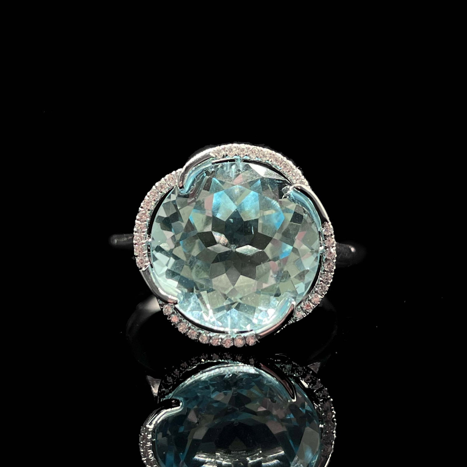 14k Gold 7.18 Ctw Natural Topaz & Diamond Ring (1 of 5)