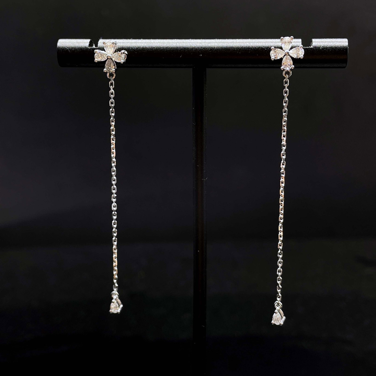 14k Gold 0.4 Ct Natural H Diamond Earrings - 3