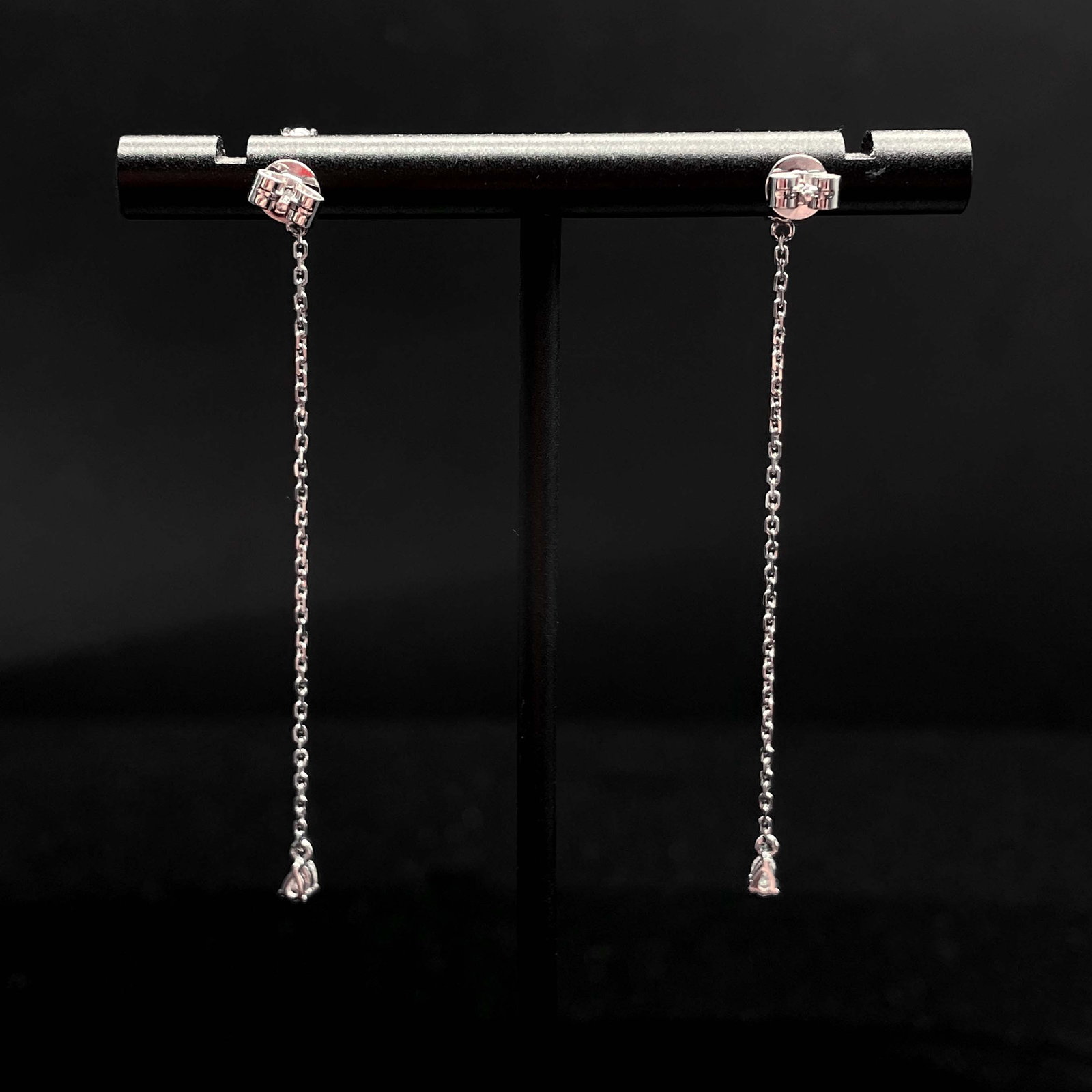 14k Gold 0.4 Ct Natural H Diamond Earrings - 4
