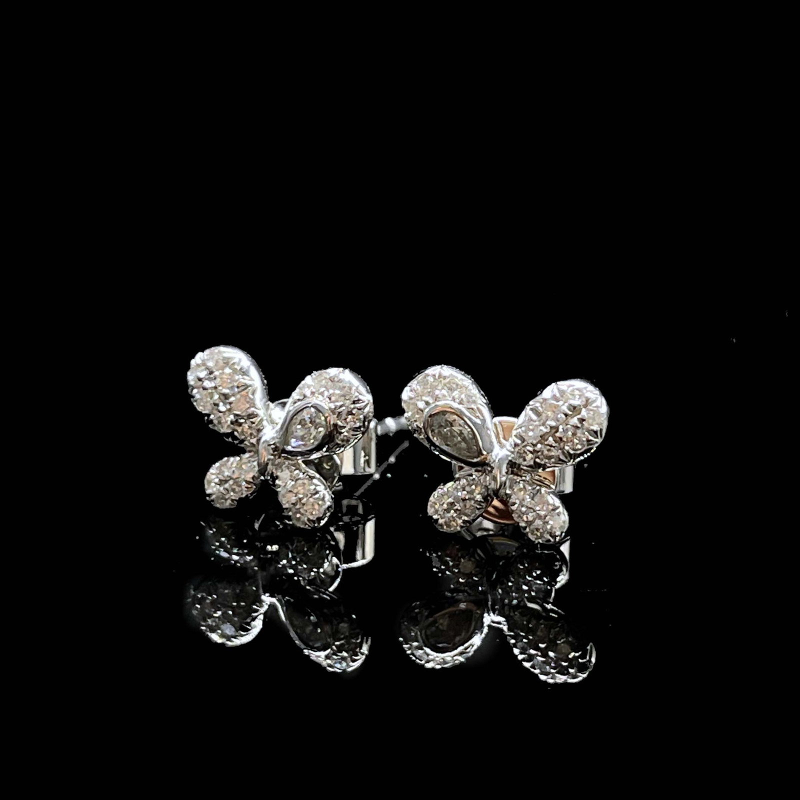 14k Gold 0.35 Ctw Natural H Diamond Earrings - 2