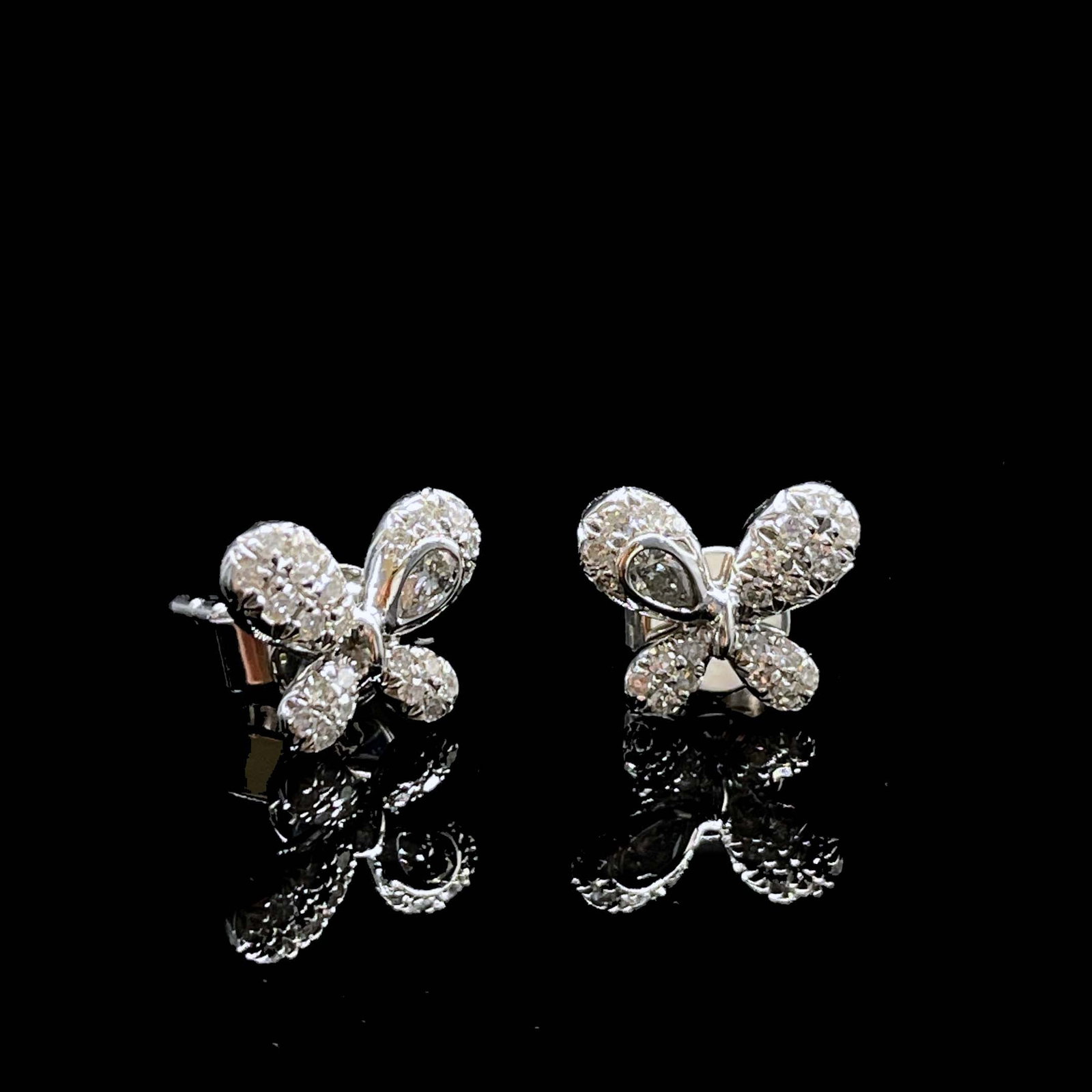 14k Gold 0.35 Ctw Natural H Diamond Earrings - 3
