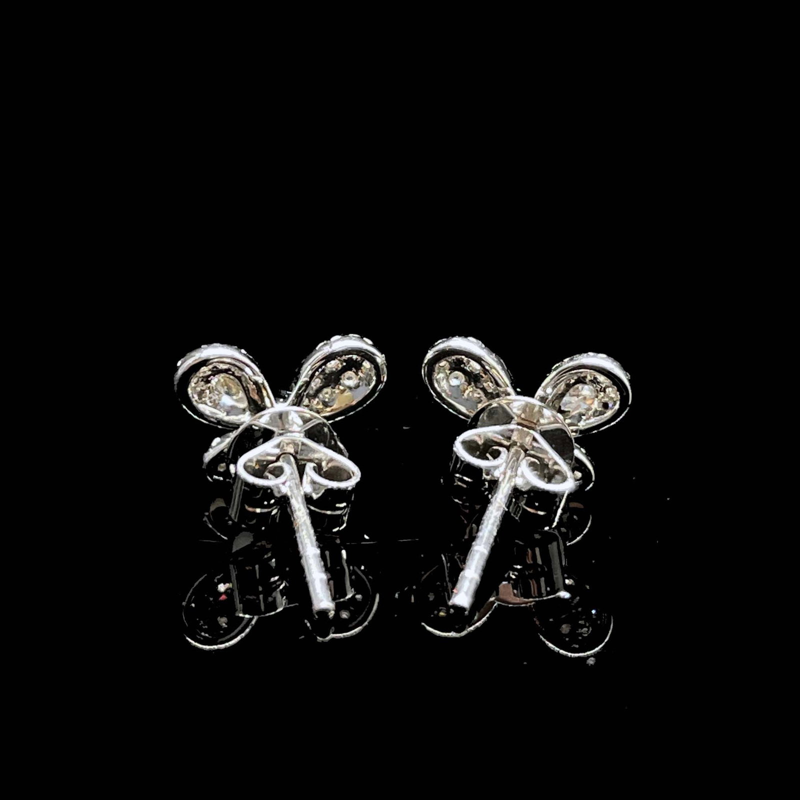 14k Gold 0.35 Ctw Natural H Diamond Earrings - 4