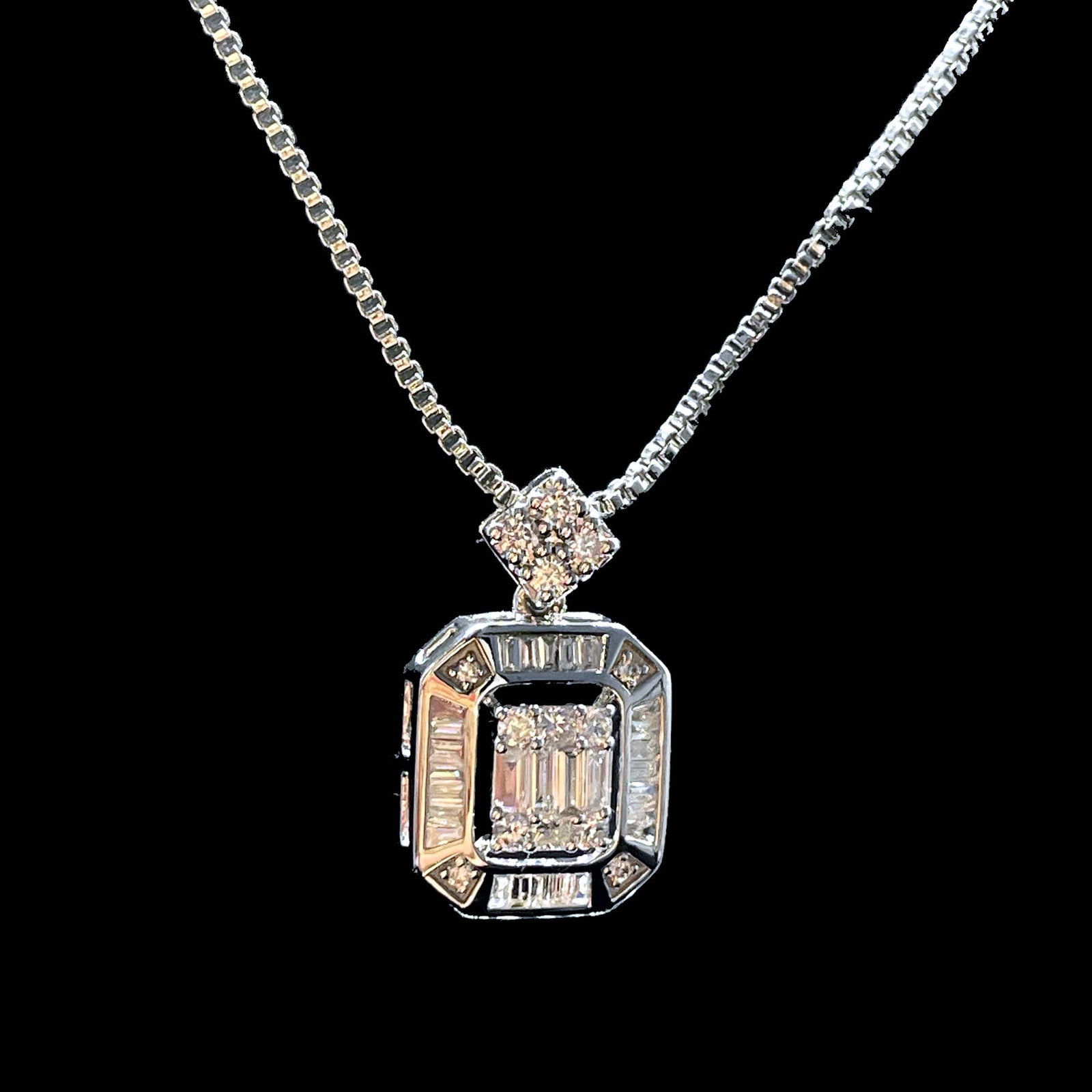 14k Gold 0.46 Ct Natural H Diamond Pendant( Without Chain ) - 3