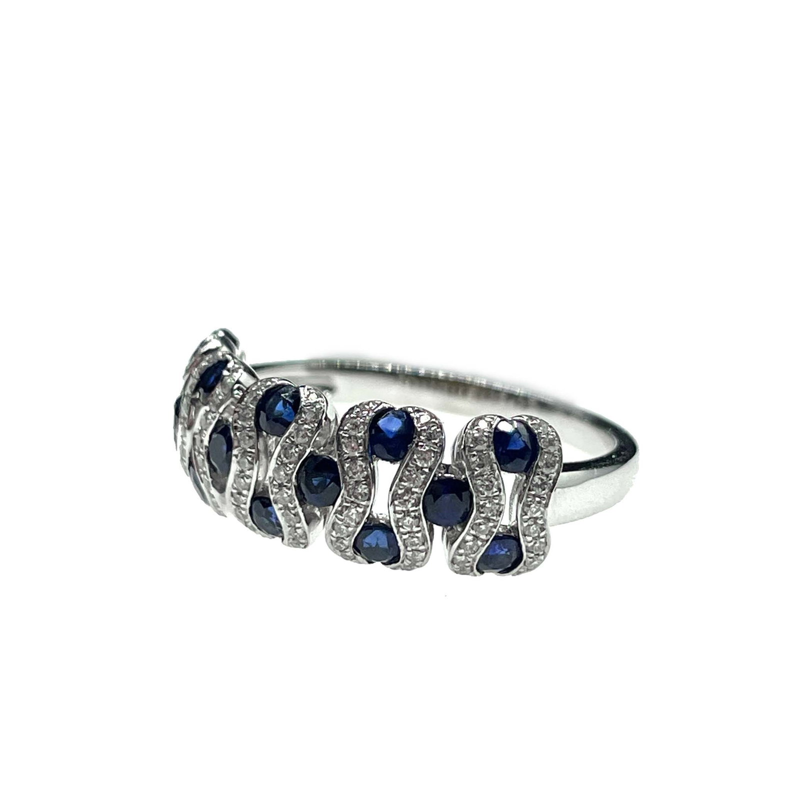 14k Gold 1.12 Ctw Natural Sapphire & Diamond Ring - 3