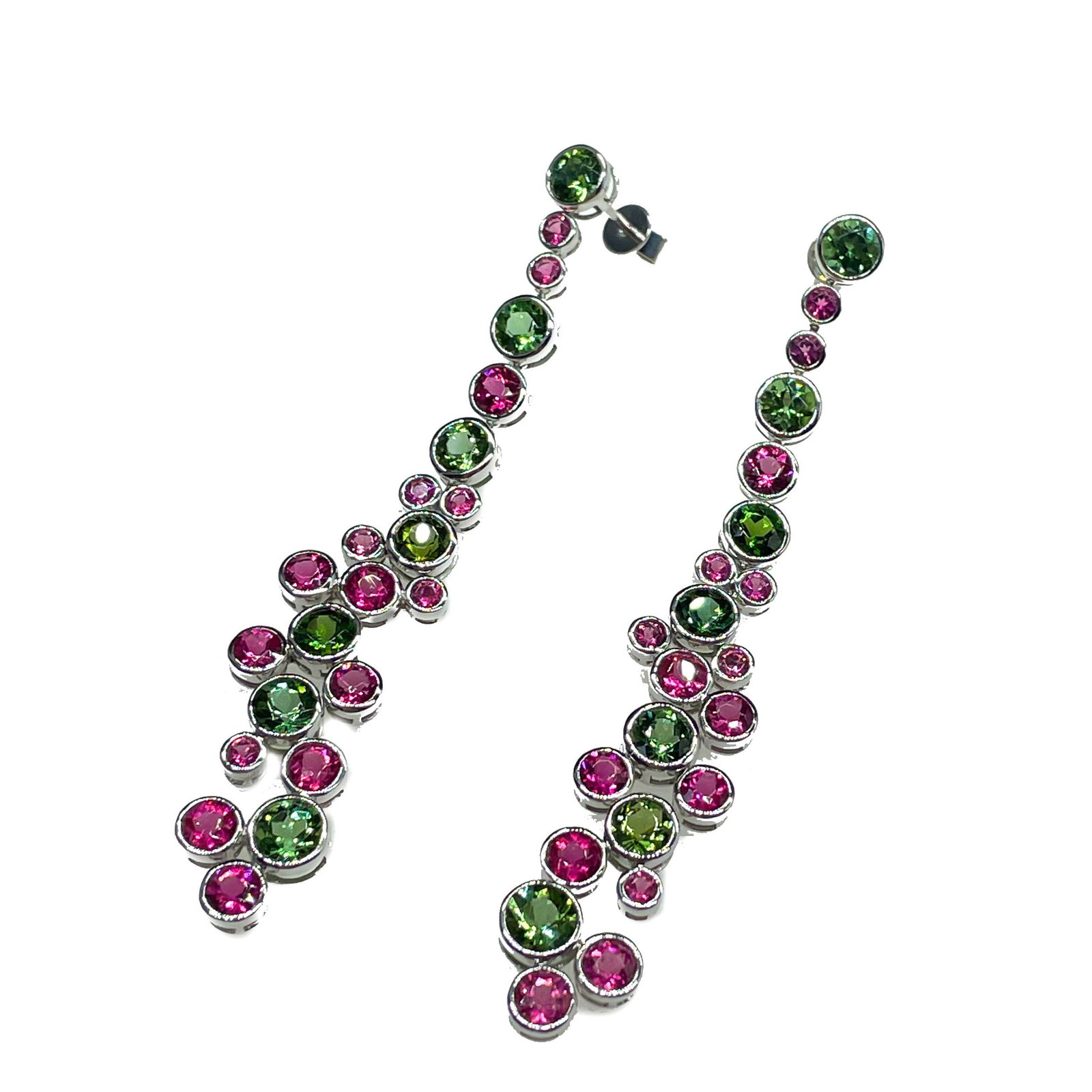 14k Gold 9.9 Ct Natural Tourmaline Earrings - 2