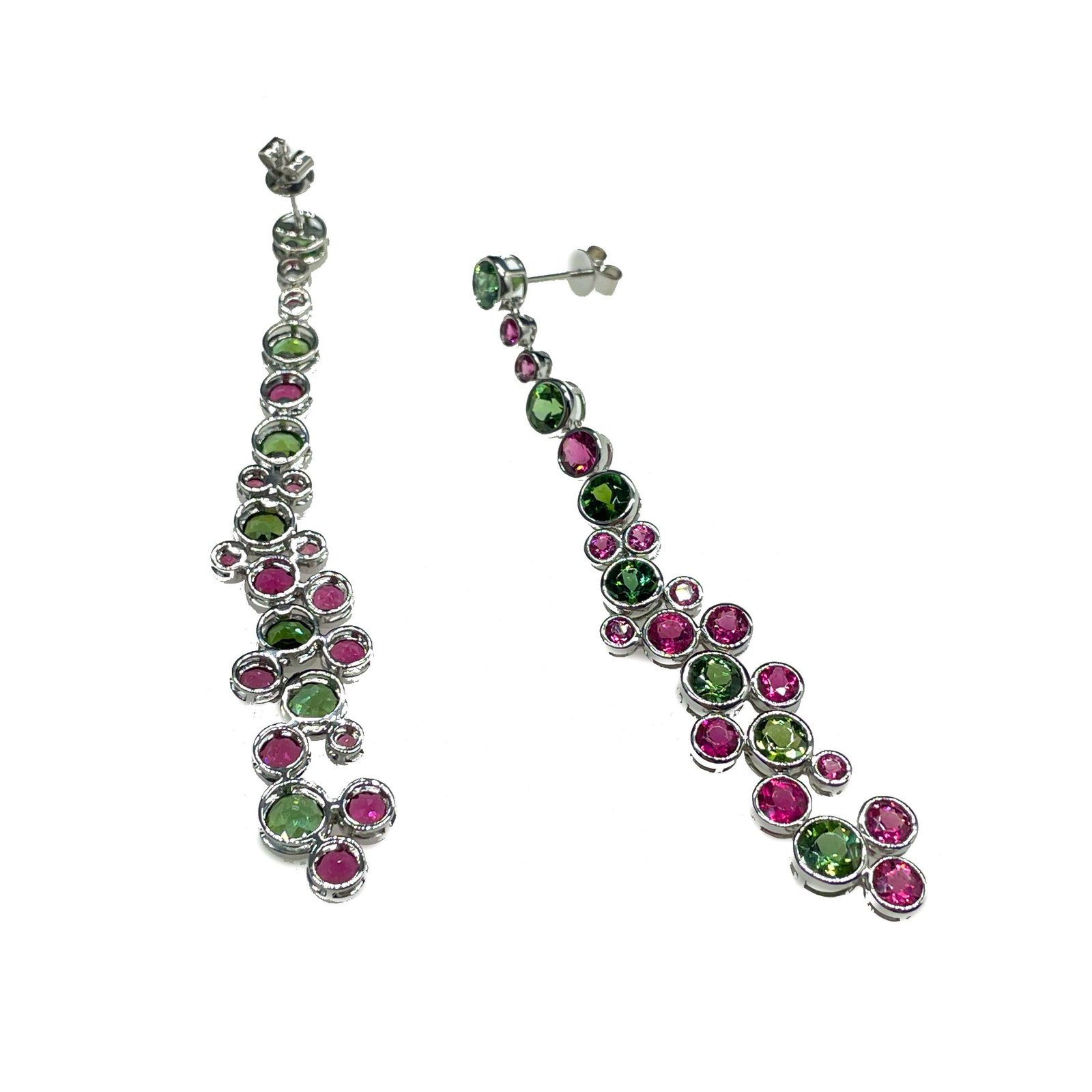 14k Gold 9.9 Ct Natural Tourmaline Earrings - 3