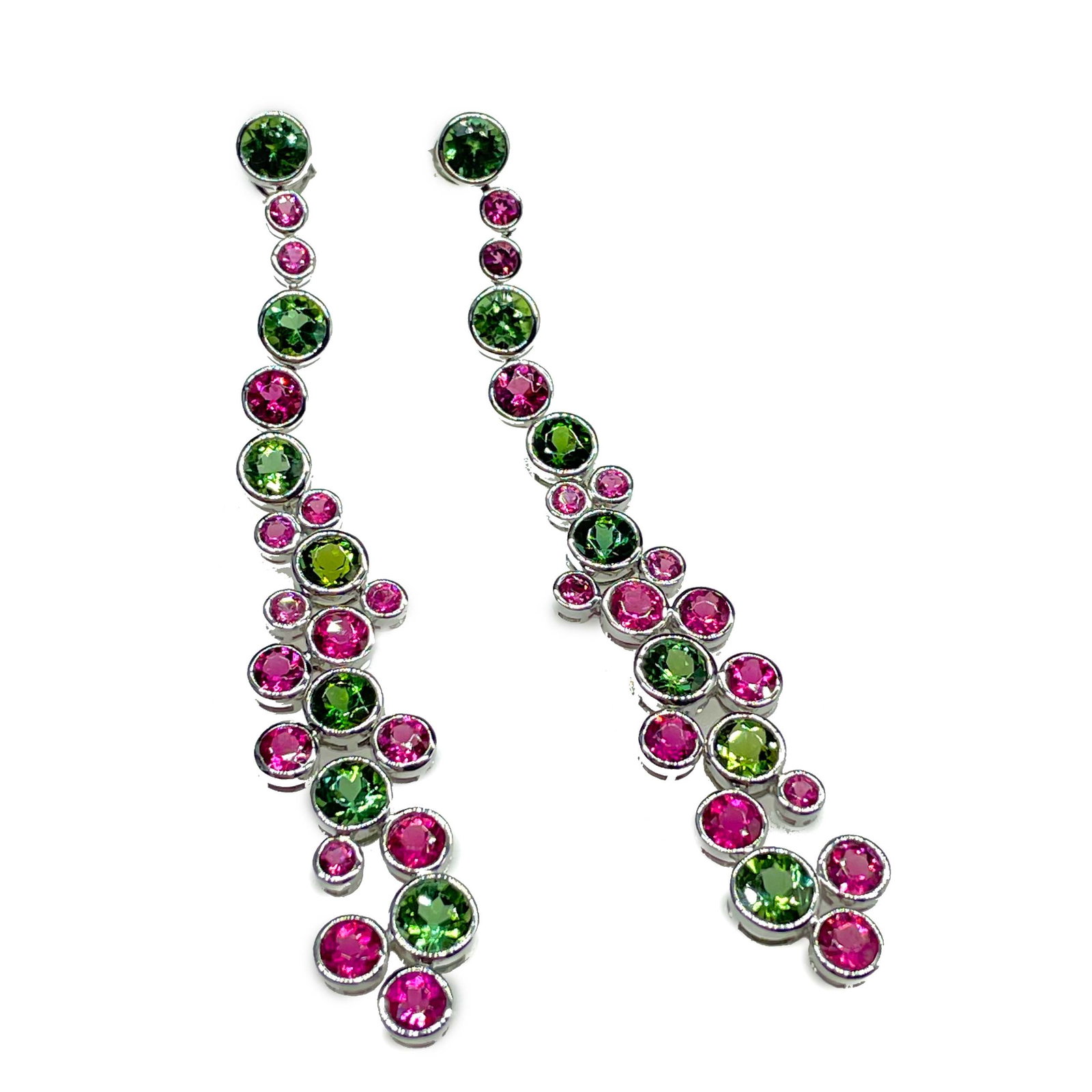 14k Gold 9.9 Ct Natural Tourmaline Earrings - 4
