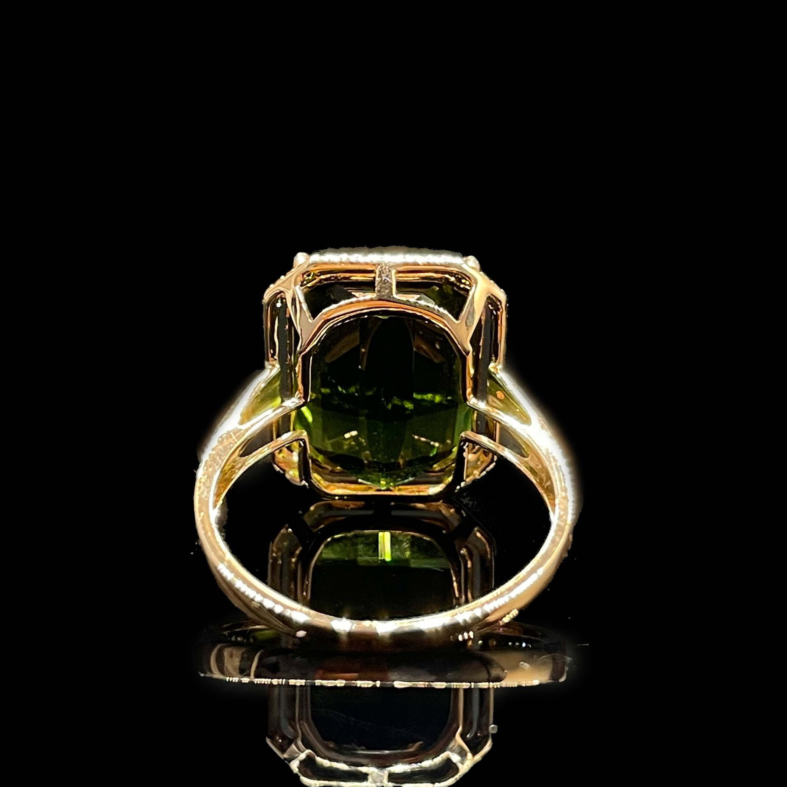 14k Gold 11.05 Ct Natural Tourmaline & Diamond Ring - 5
