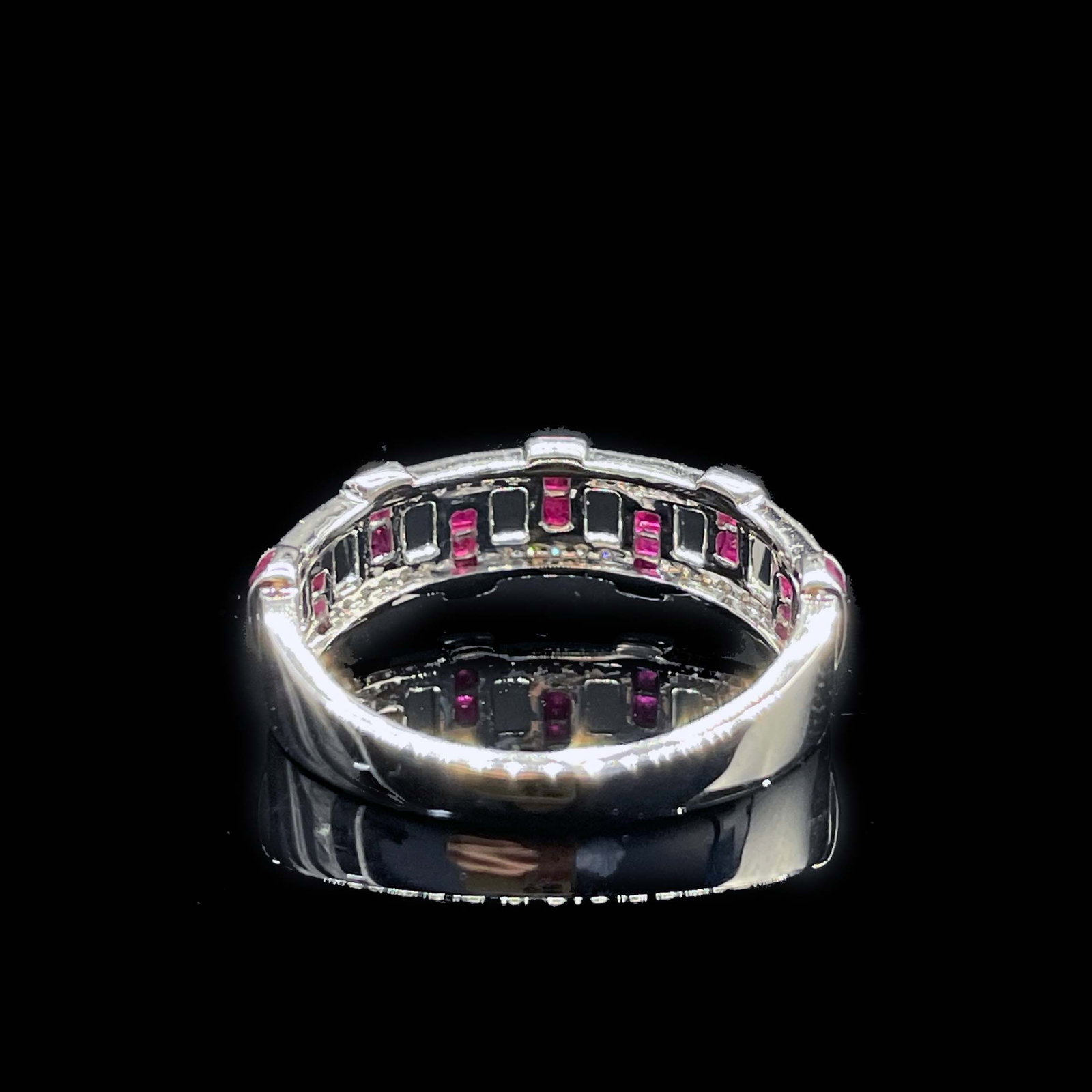 14k Gold 0.89 Ctw Natural Ruby & Diamond Ring - 4