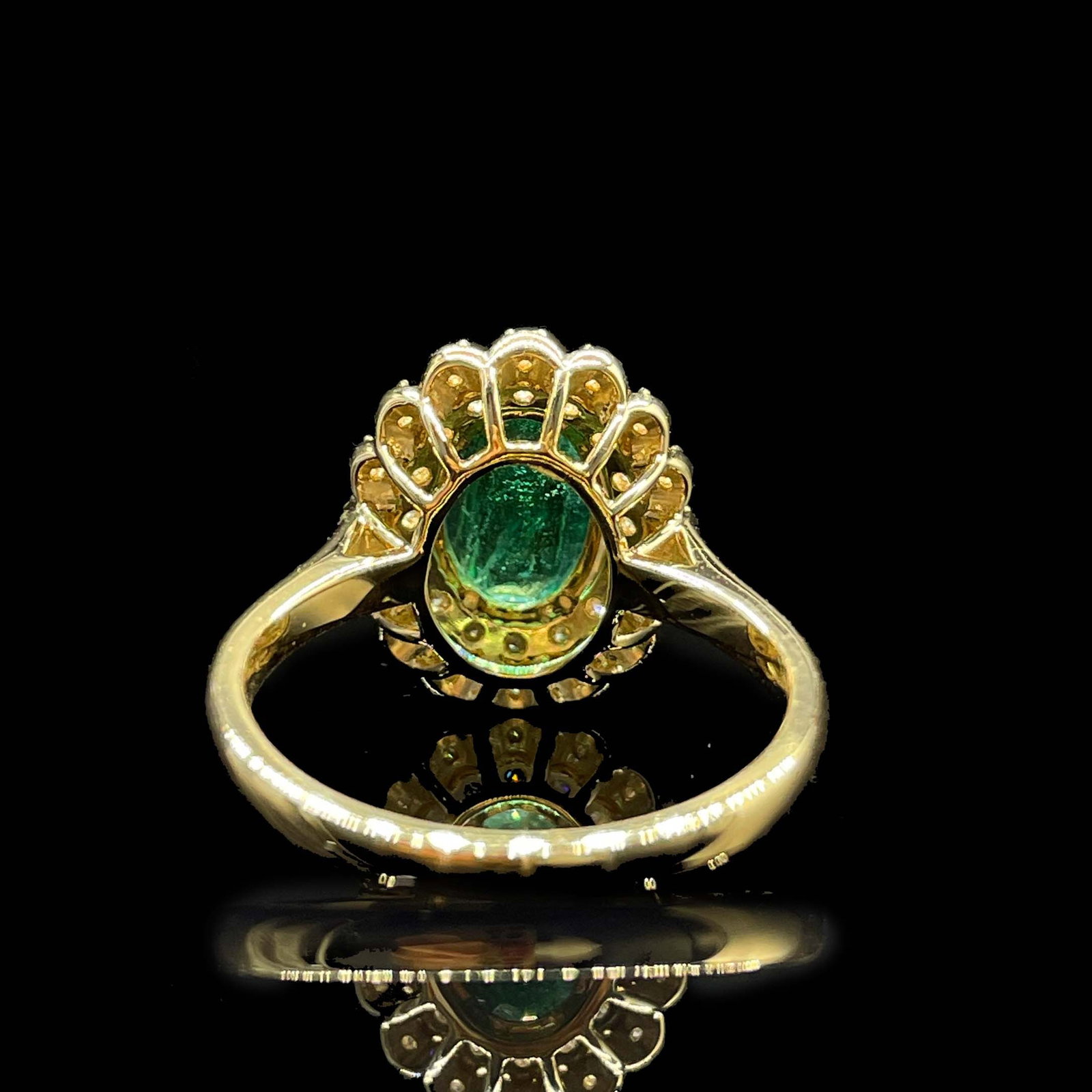 14k Gold 2.58 Ctw Natural Emerald & Diamond Ring - 4