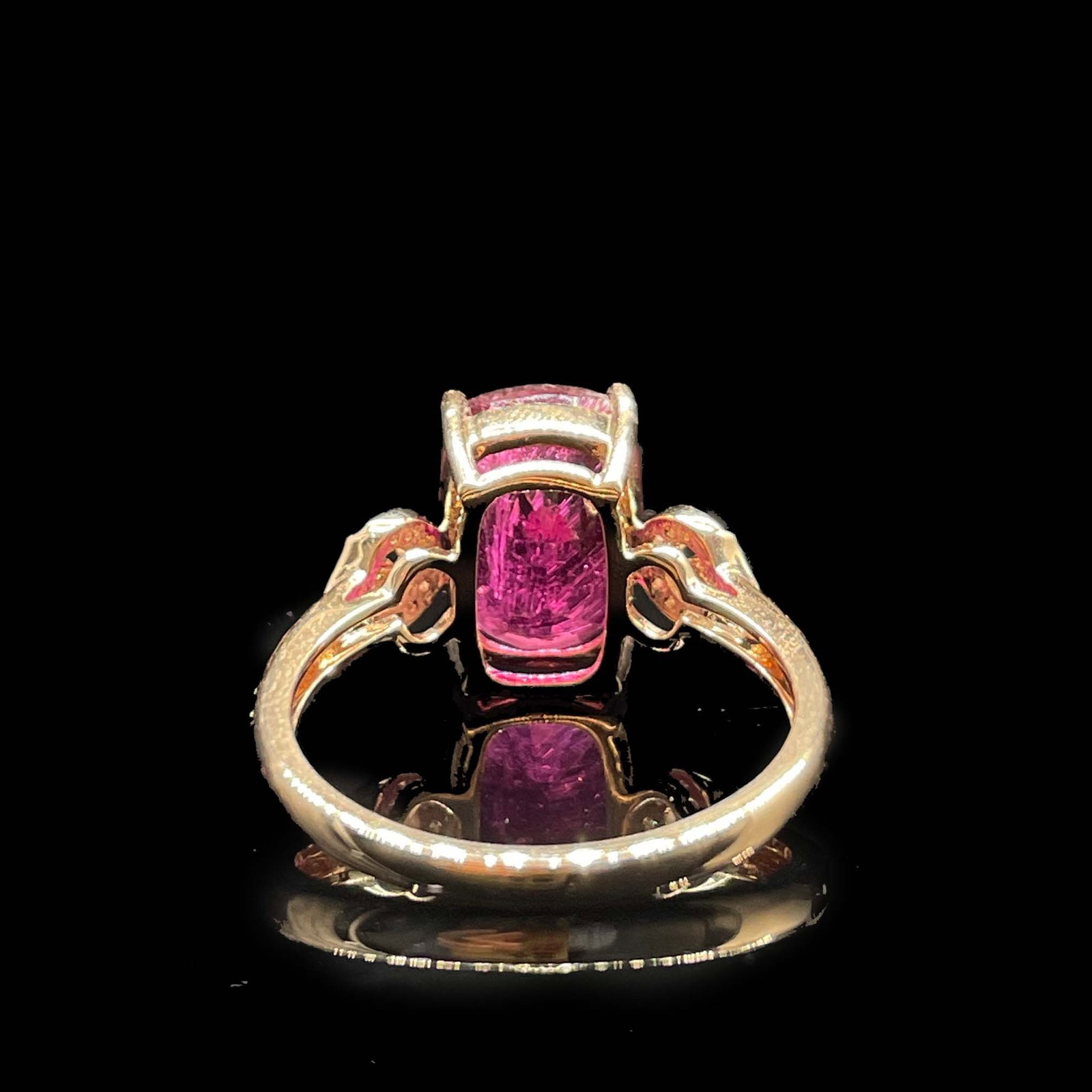 14k Gold 4.52 Ctw Natural Tourmaline & Diamond Ring - 4