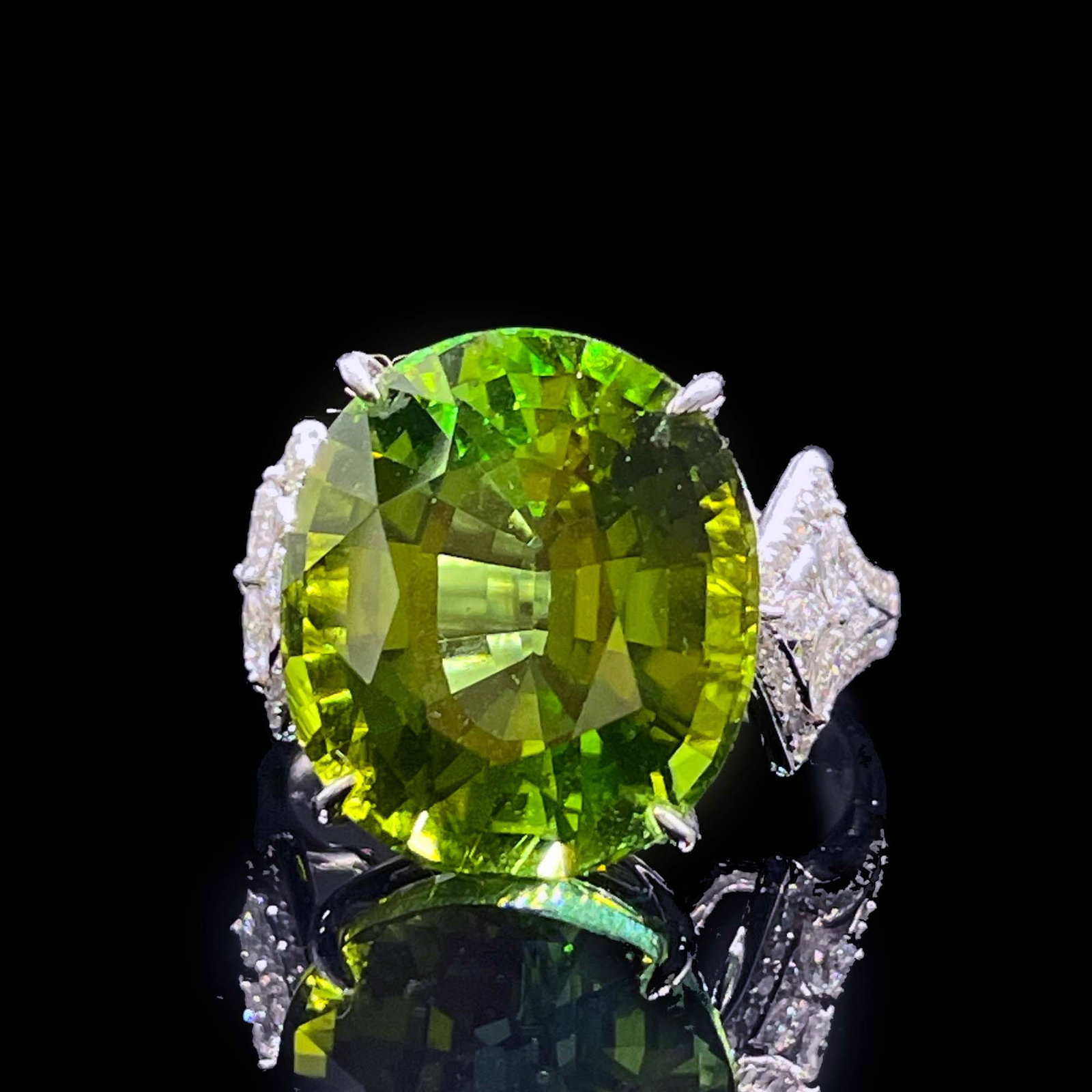 14k Gold 8.91 Ctw Natural Tourmaline & Diamond Ring - 3