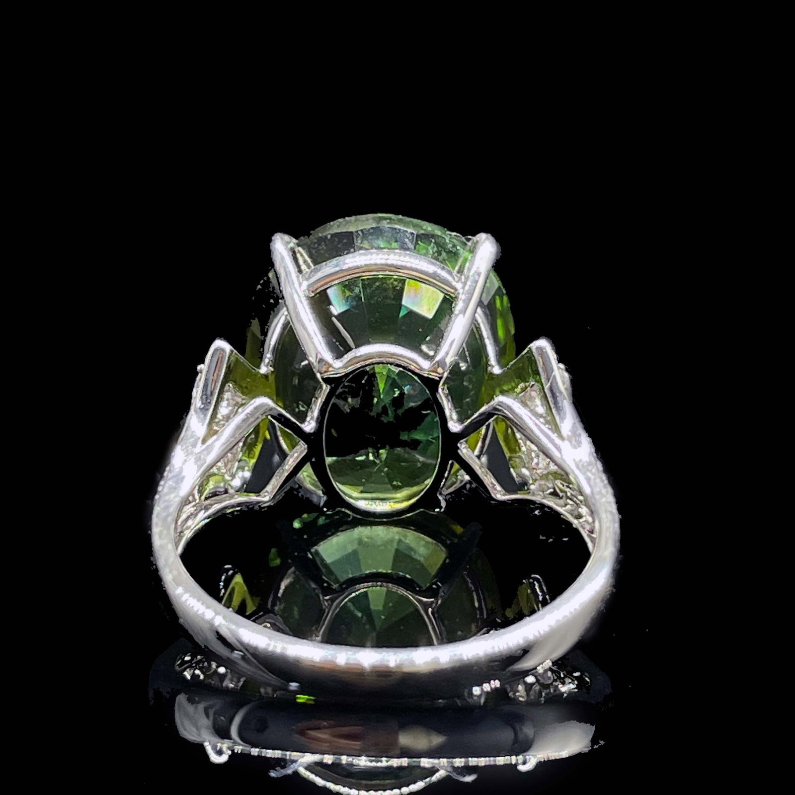 14k Gold 8.91 Ctw Natural Tourmaline & Diamond Ring - 4