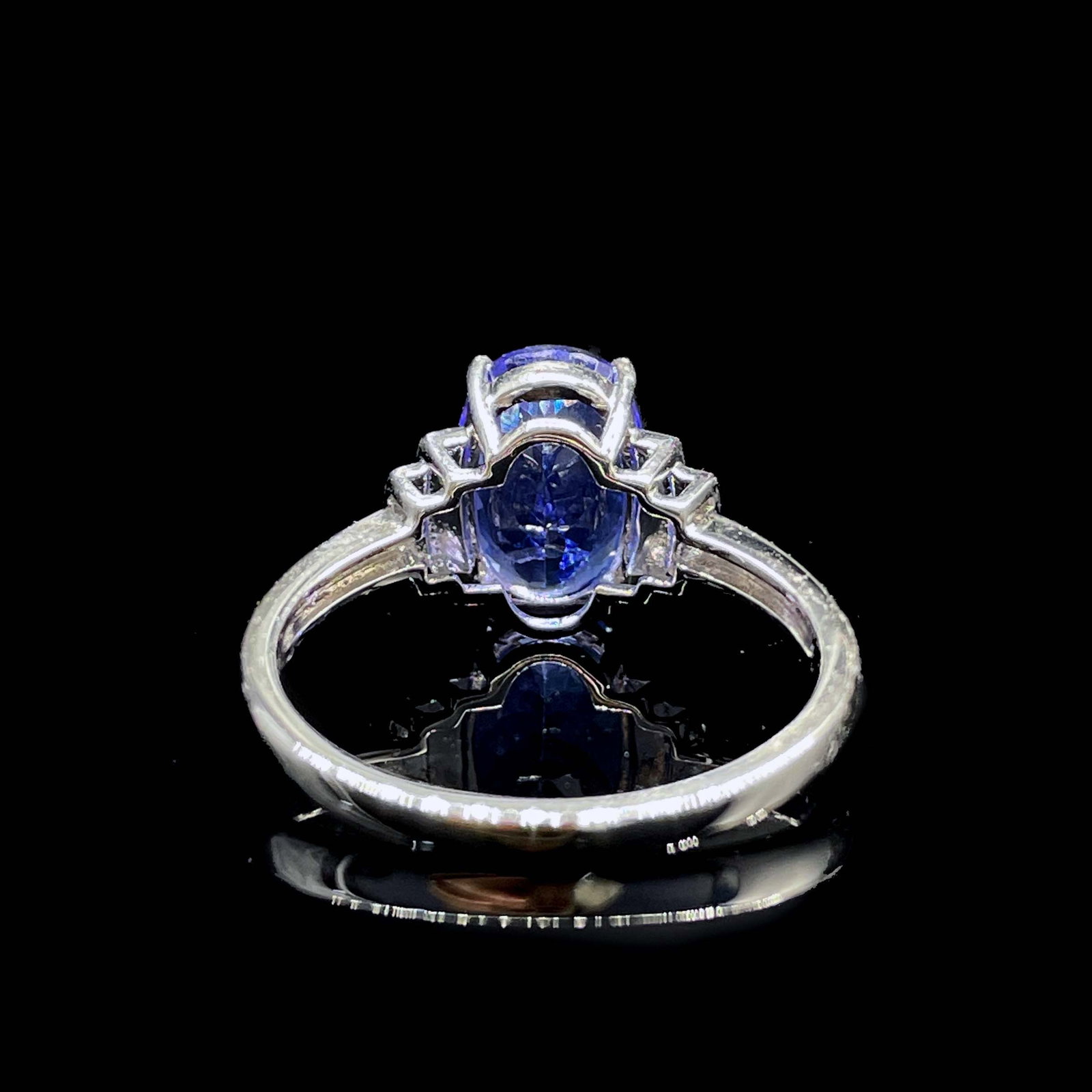 14k Gold 2.50 Ctw Natural Tanzanite & Diamond Ring - 4