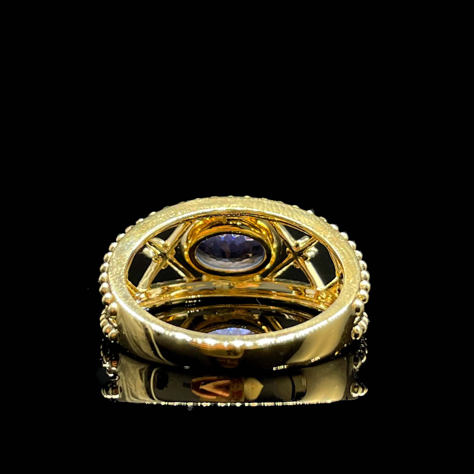 14k Gold 1.1 Ct Natural Tanzanite Ring - 4