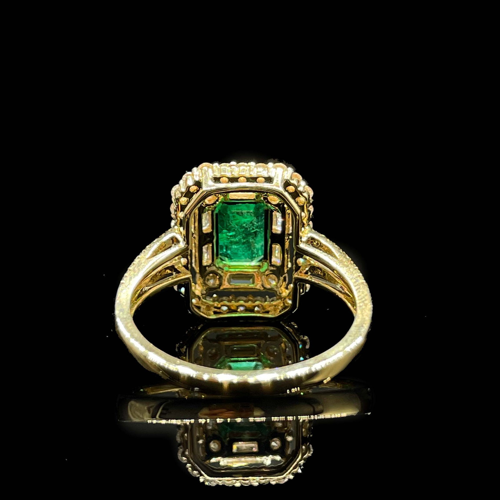 14k Gold 2.51 Ctw Natural Emerald & Diamond Ring - 4