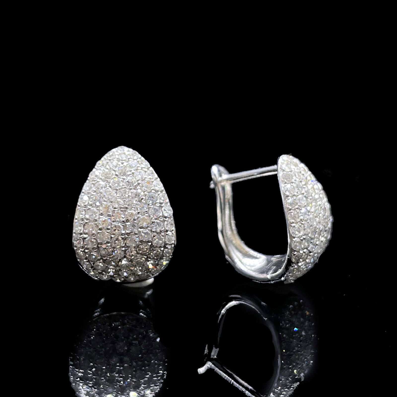 14k Gold 1.04 Ct Natural H Diamond Earrings - 2